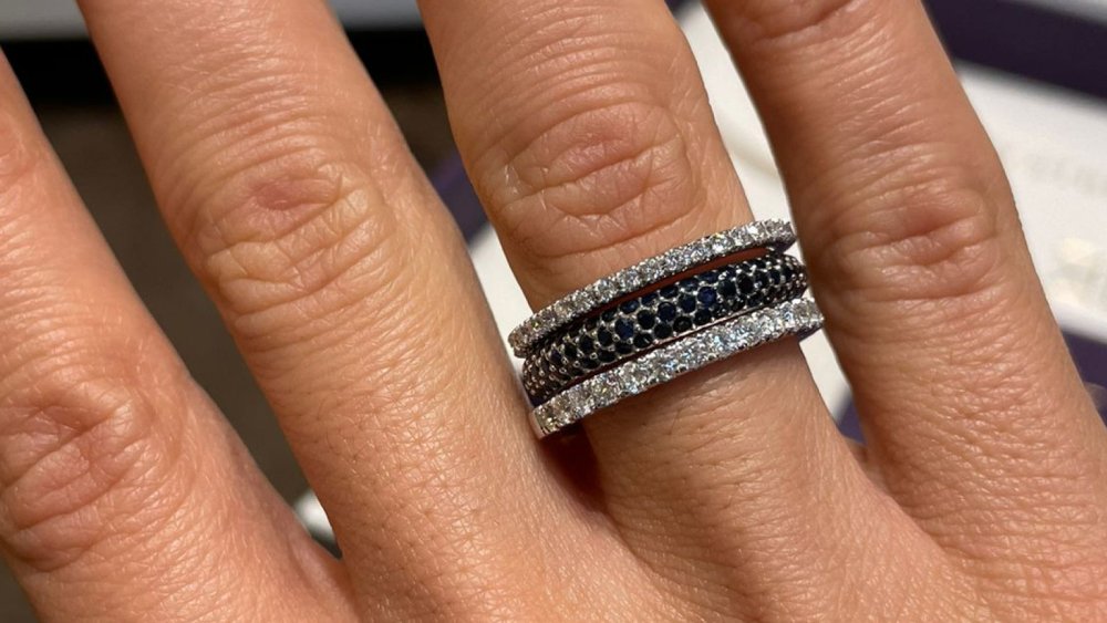 Diamond band deals stack ring