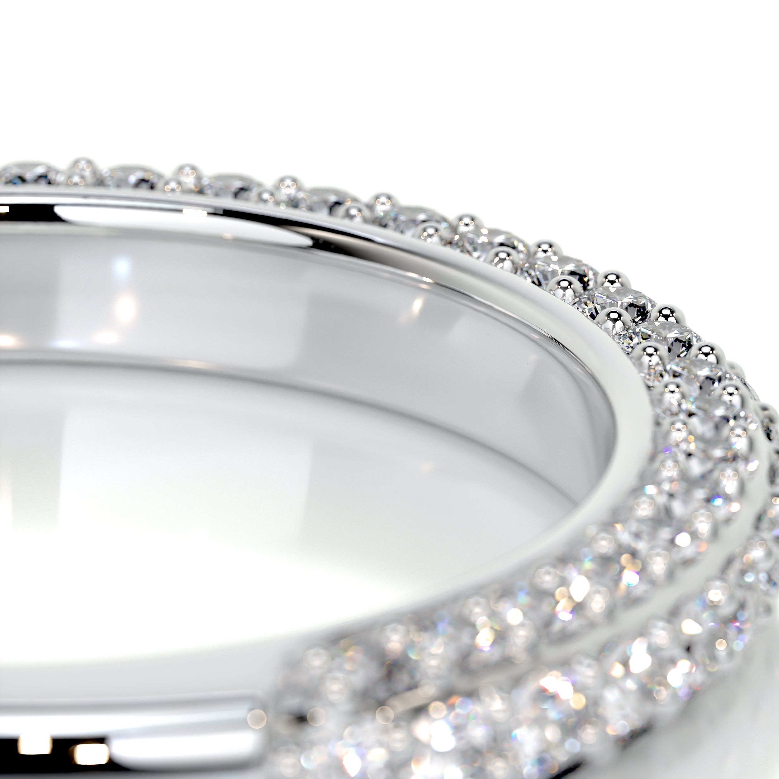 Anastasia Pave Diamond Wedding Ring (0.75 Carat) -14K White Gold (RTS)