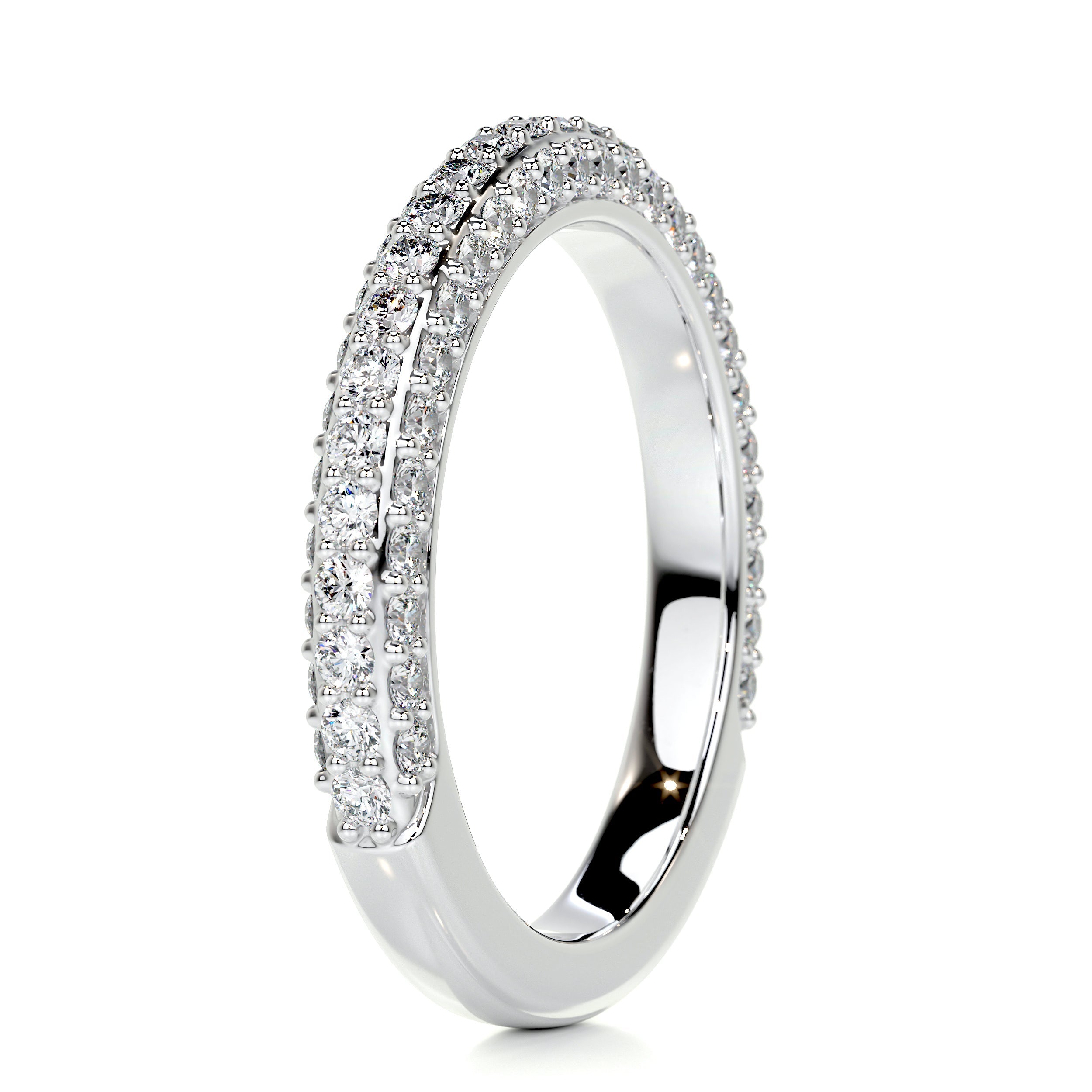 Anastasia Pave Diamond Wedding Ring (0.75 Carat) -14K White Gold (RTS)