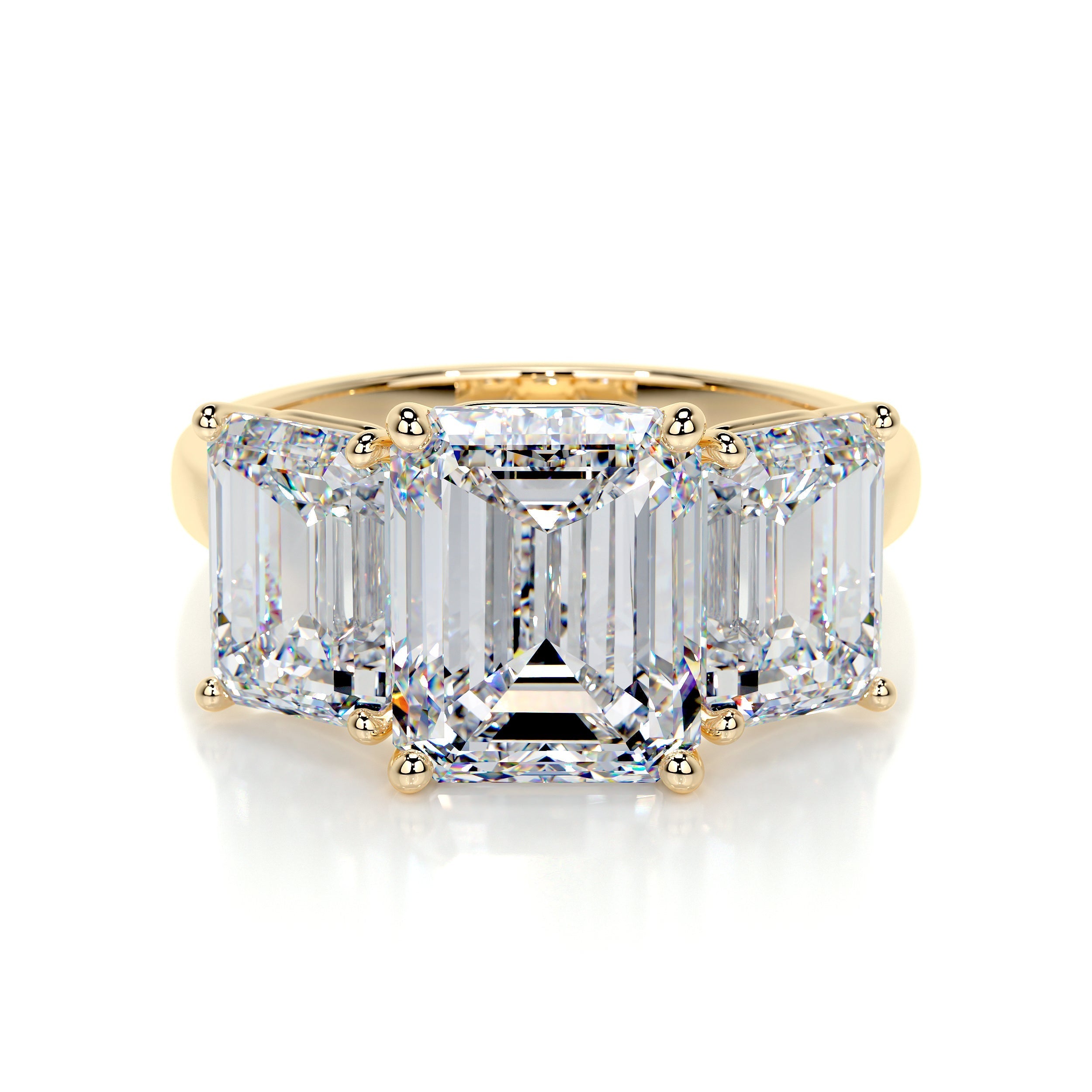 Amanda Lab Grown Diamond Ring (4 Carat) -18K Yellow Gold
