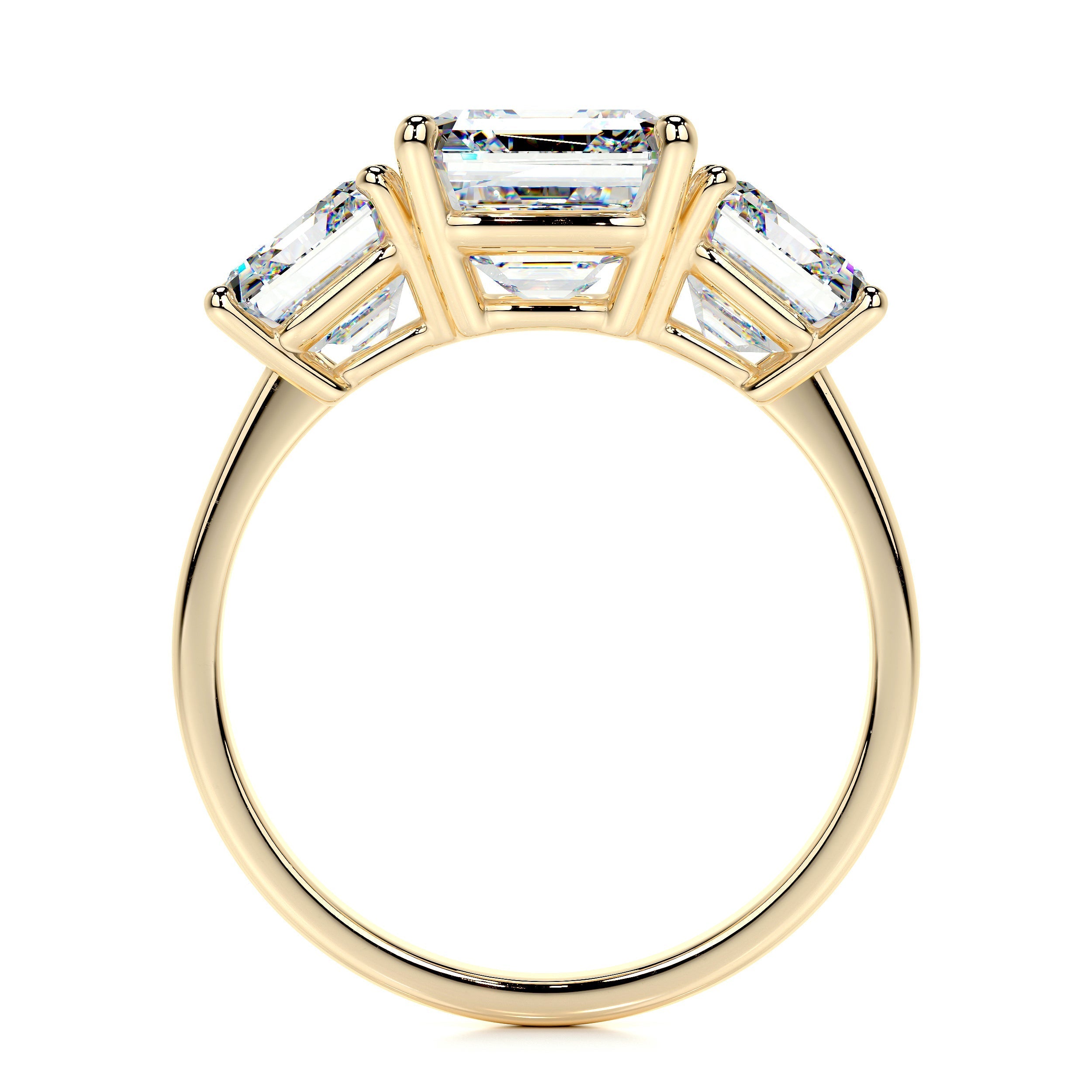 Amanda Lab Grown Diamond Ring (4 Carat) -18K Yellow Gold
