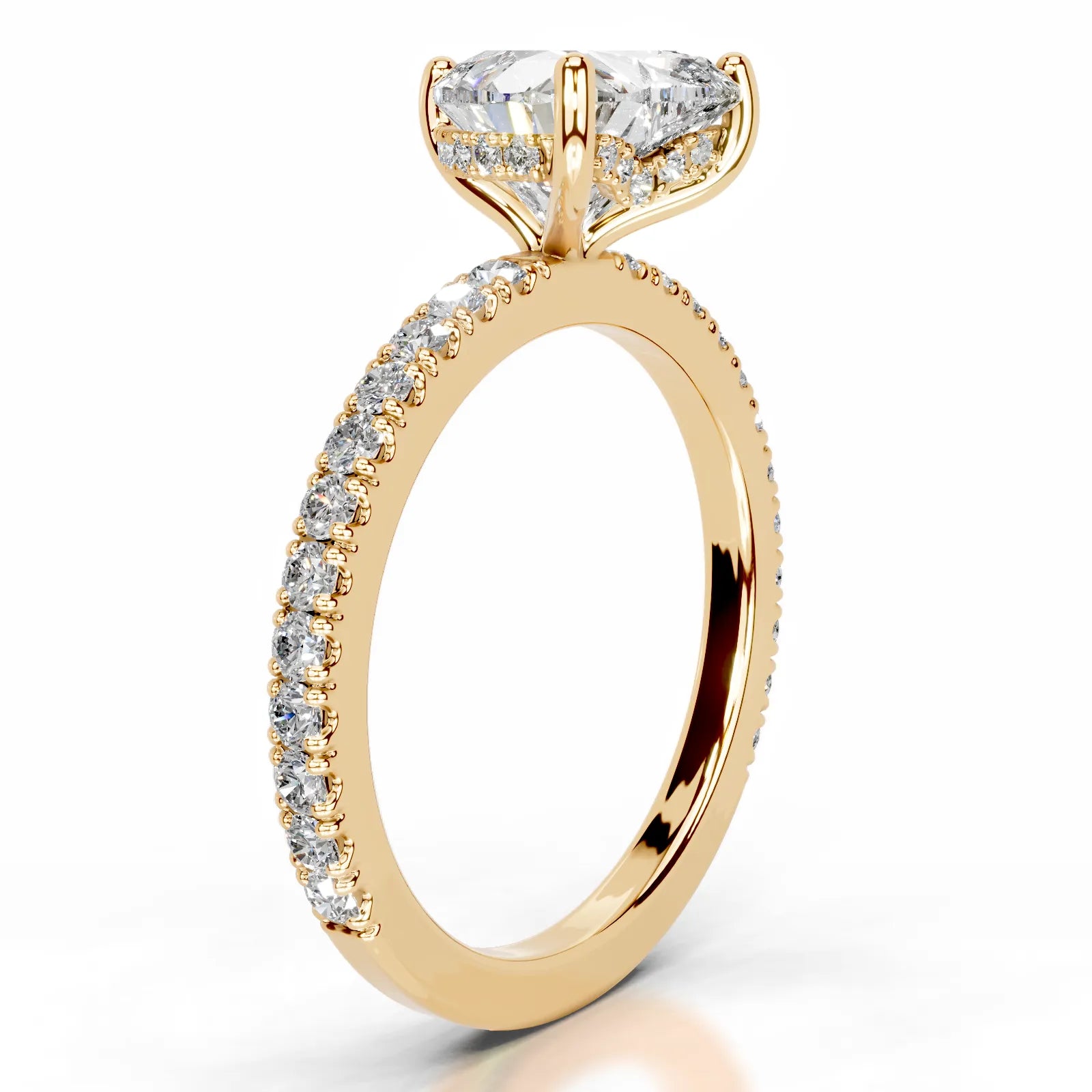 Lucy Lab Grown Diamond Ring Heart -18K Yellow Gold (RTS)
