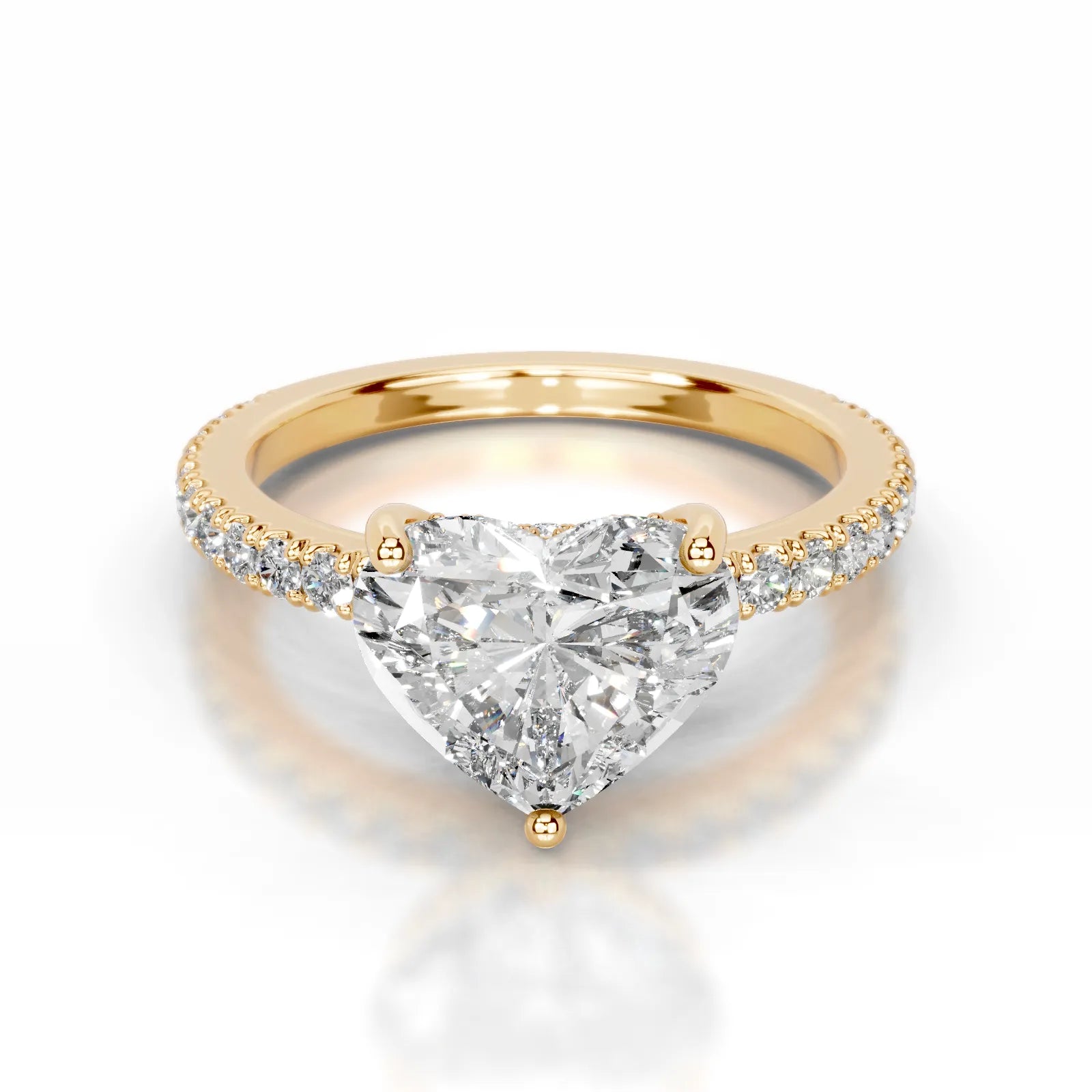 Lucy Lab Grown Diamond Ring Heart -18K Yellow Gold (RTS)