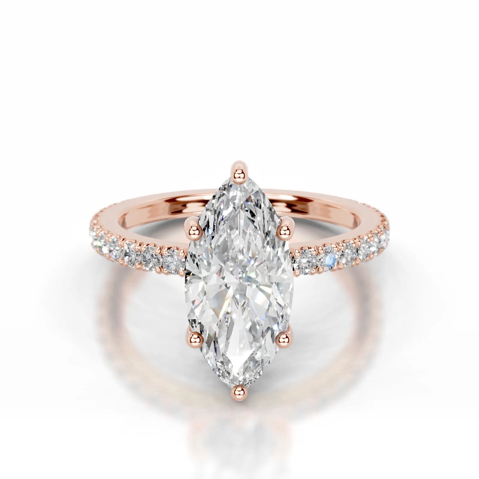 Lucy Lab Grown Diamond Ring Marquise -14K Rose Gold