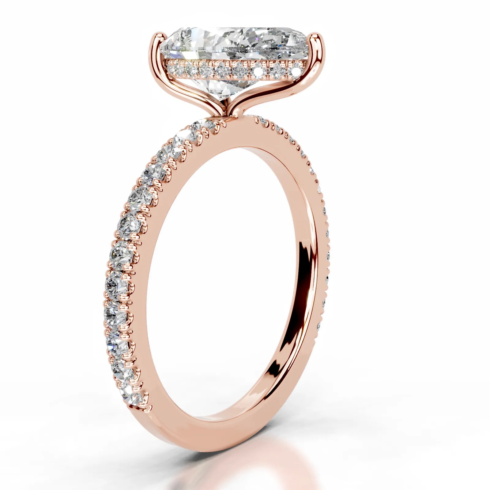 Lucy Lab Grown Diamond Ring Pear -14K Rose Gold
