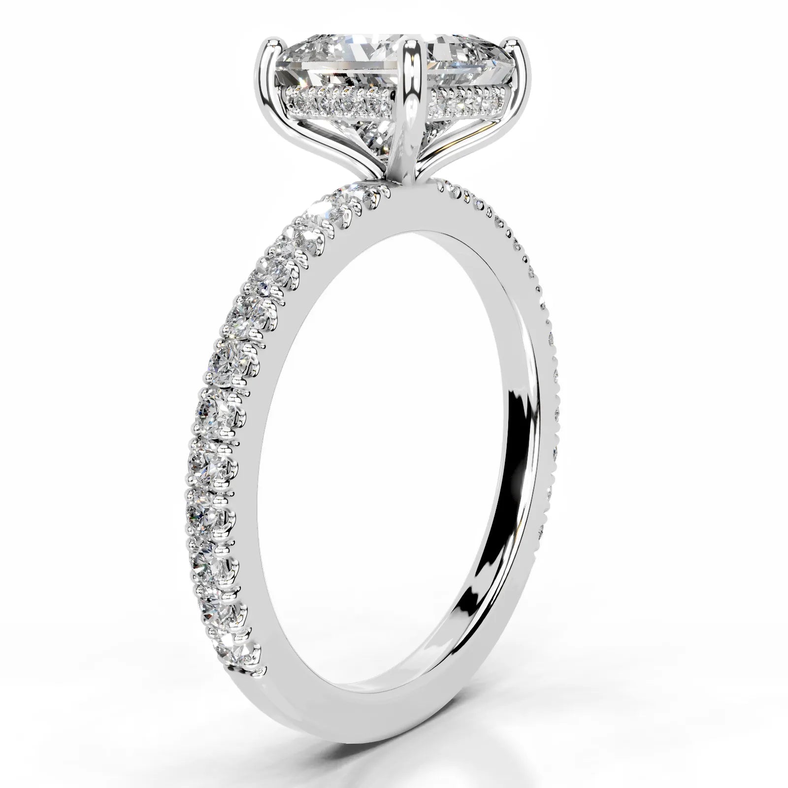 Lucy Lab Grown Diamond Ring Princess -14K White Gold