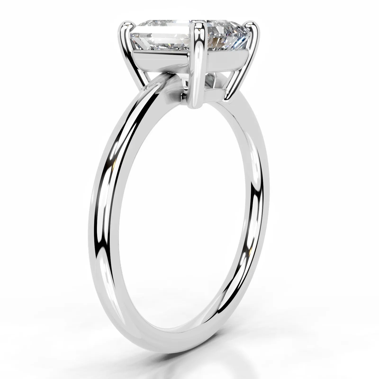 Adaline Lab Grown Diamond Ring Asscher -Platinum
