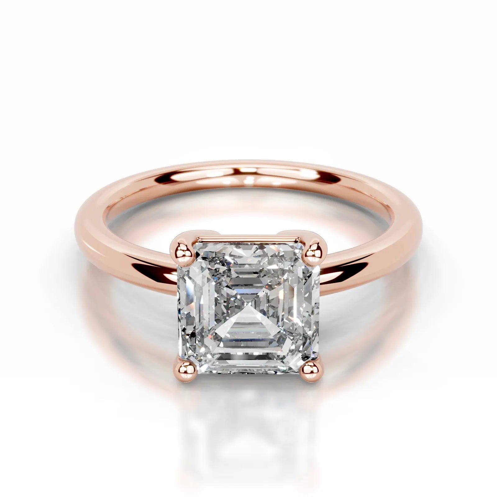 Adaline Lab Grown Diamond Ring Asscher -14K Rose Gold