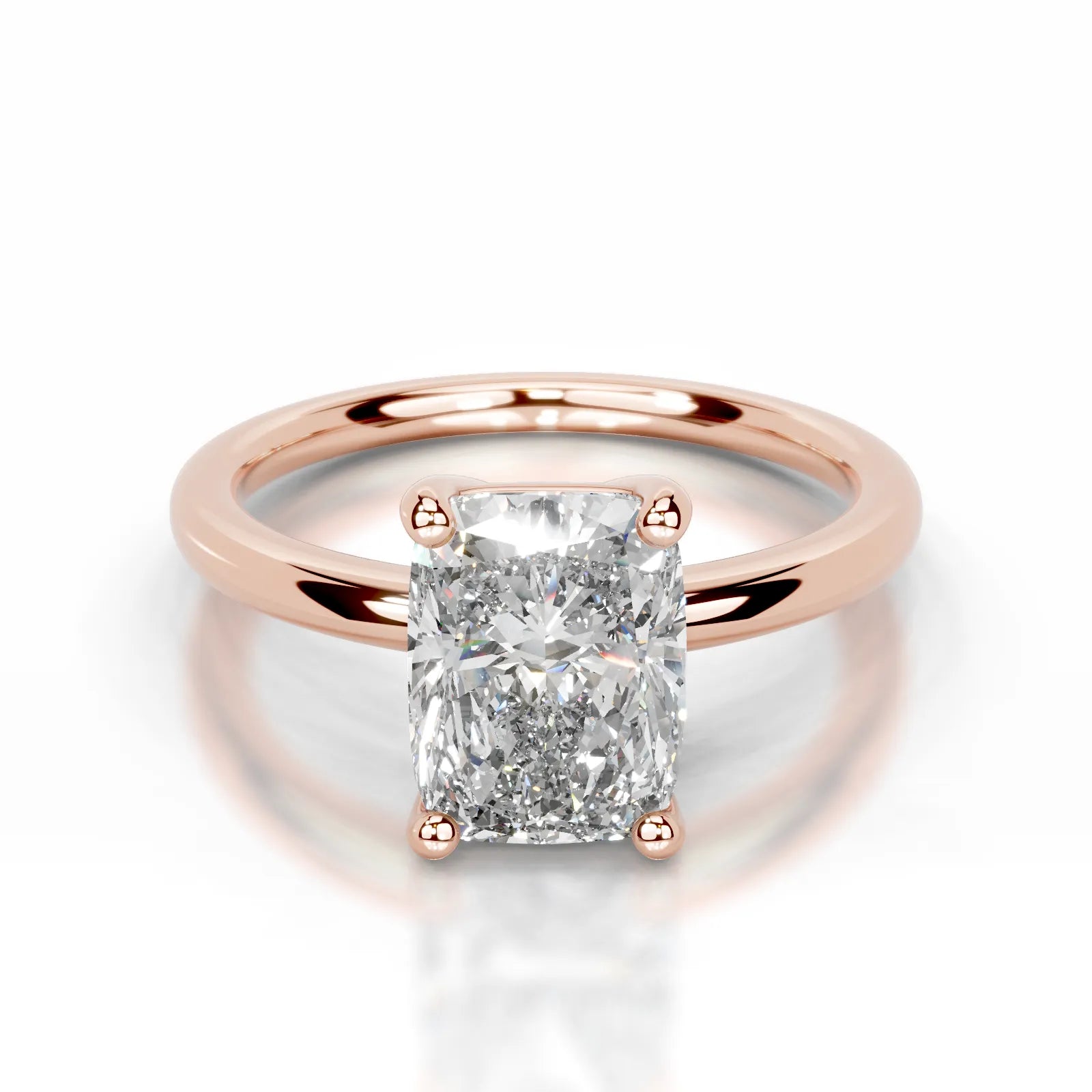Adaline Lab Grown Diamond Ring Elongated Cushion -14K Rose Gold