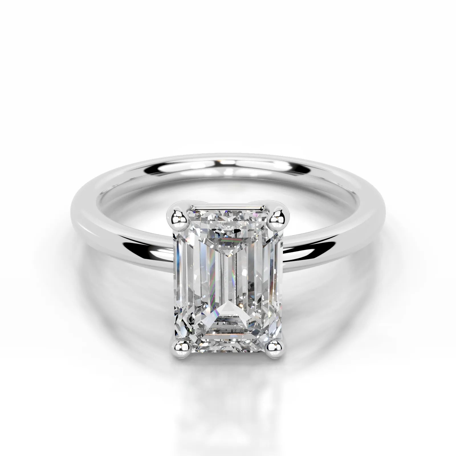 Adaline Lab Grown Diamond Ring Emerald -14K White Gold