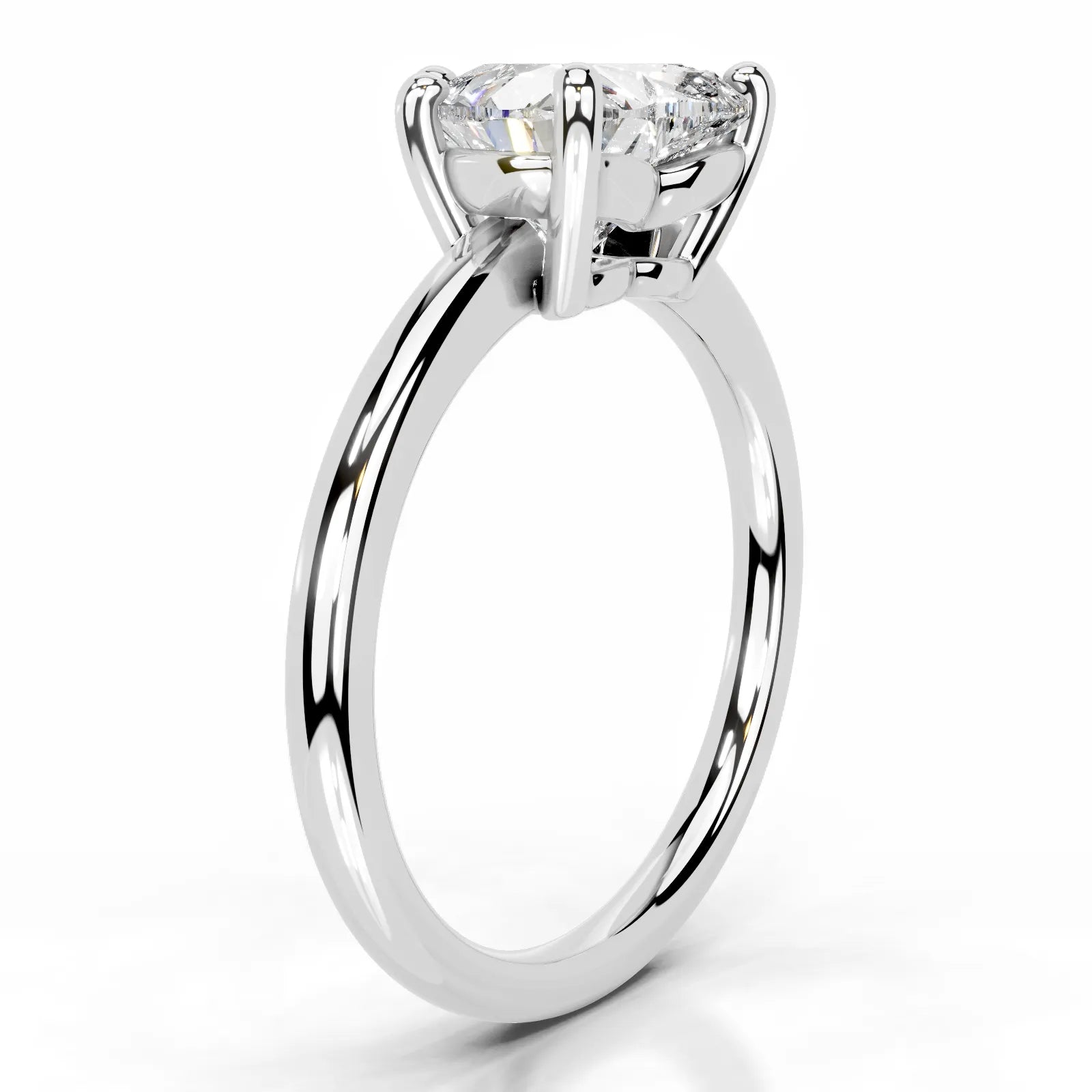 Adaline Lab Grown Diamond Ring Heart -Platinum