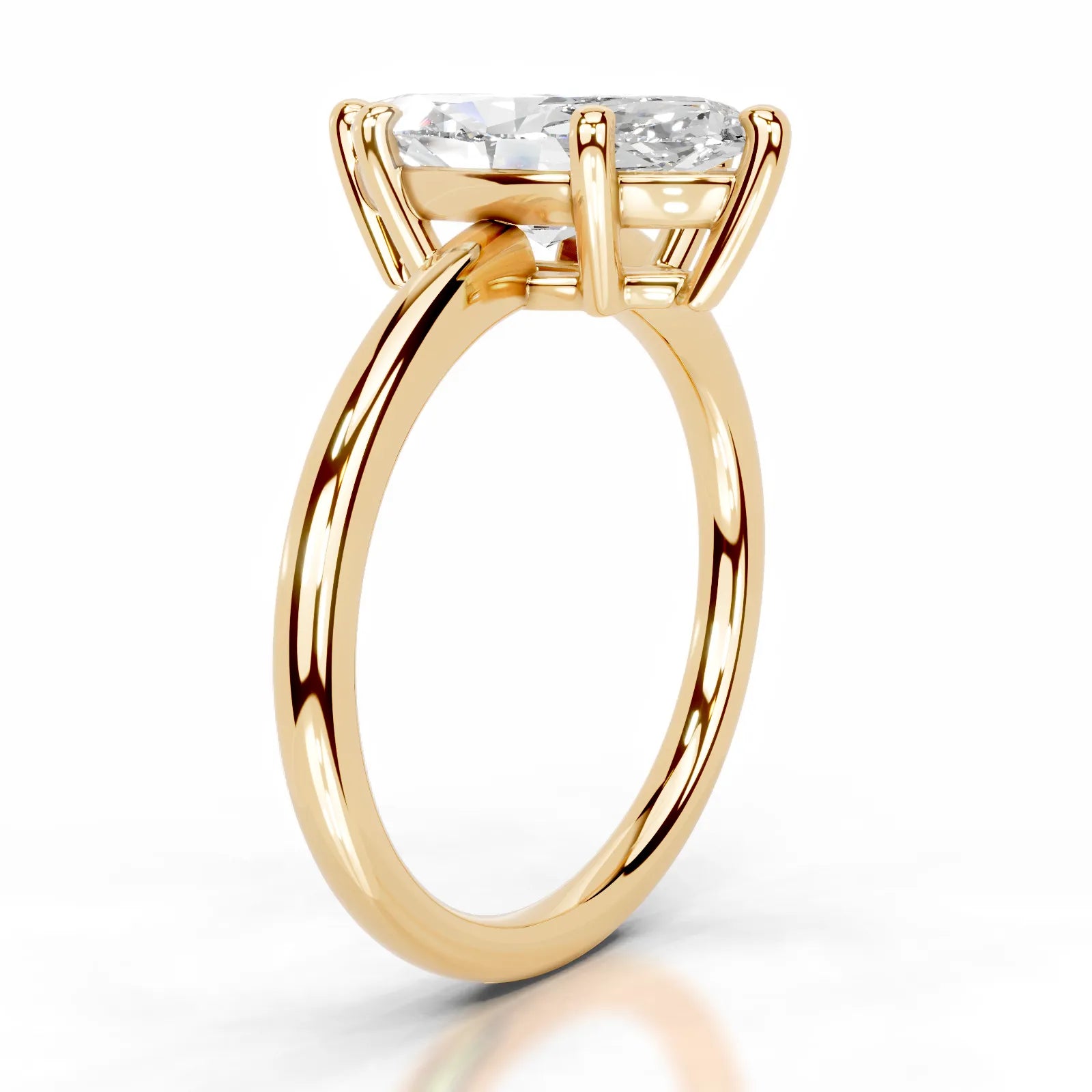 Adaline Lab Grown Diamond Ring Marquise -18K Yellow Gold