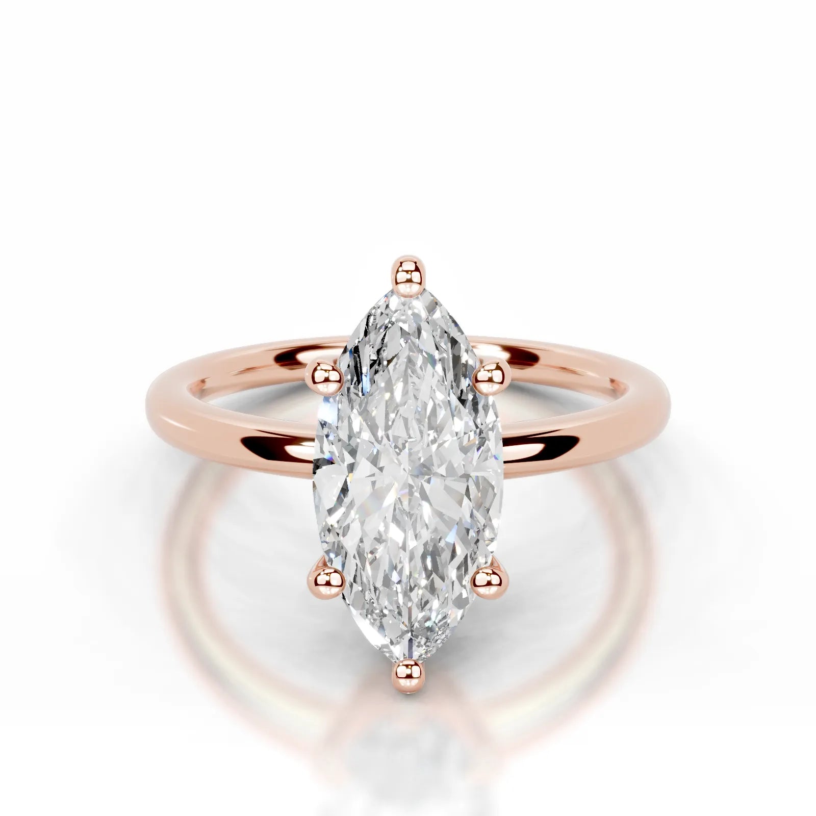 Adaline Lab Grown Diamond Ring Marquise -14K Rose Gold