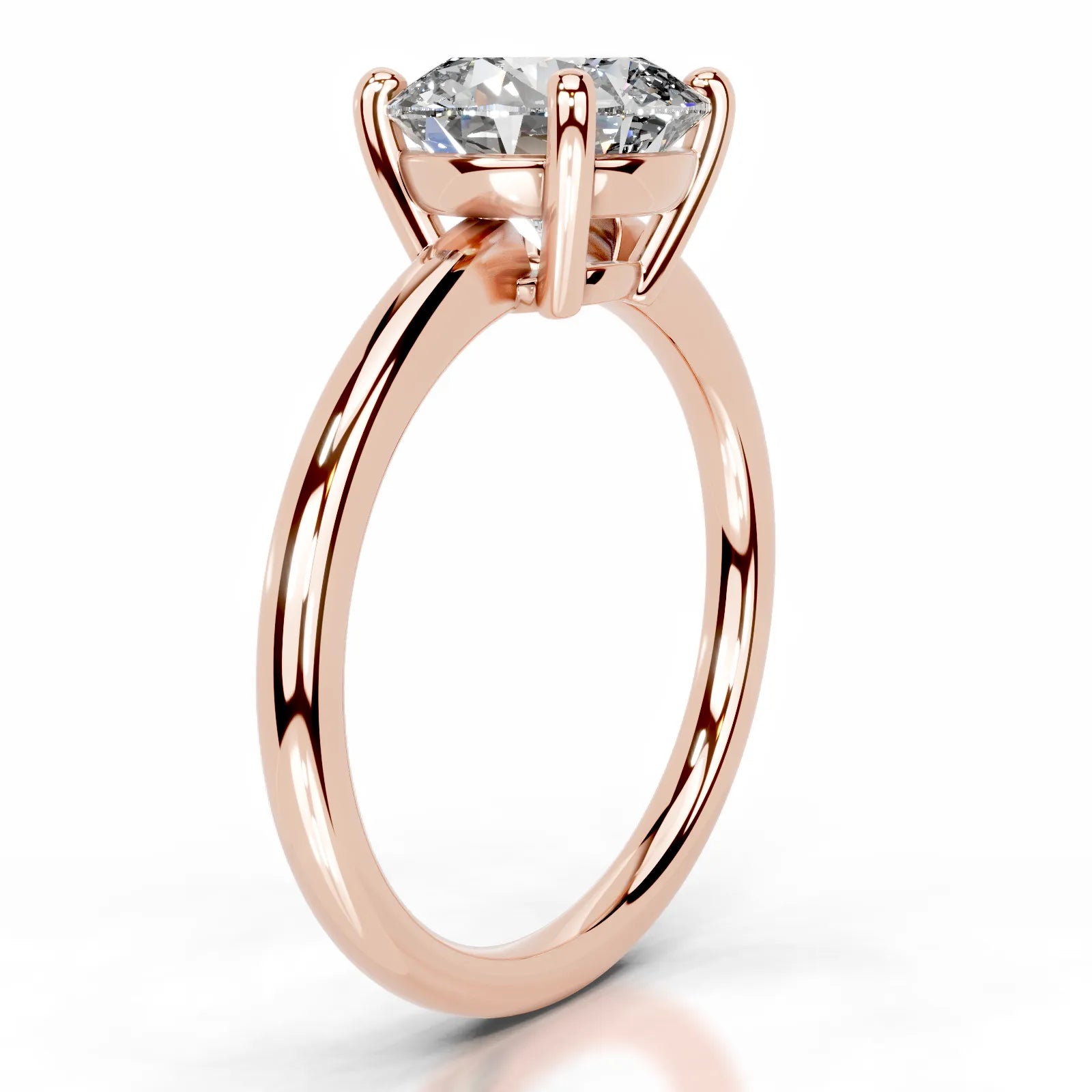 Adaline Lab Grown Diamond Ring Round -14K Rose Gold