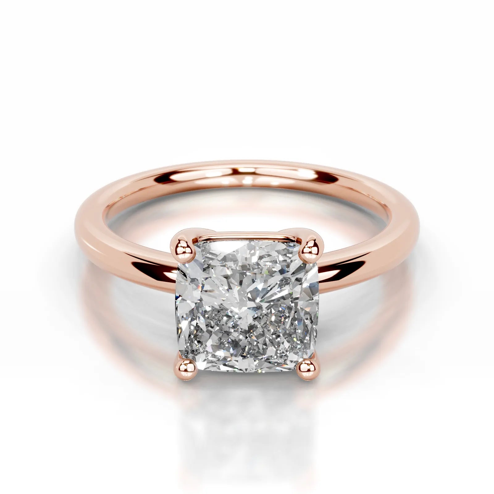 Adaline Lab Grown Diamond Ring Square Cushion -14K Rose Gold
