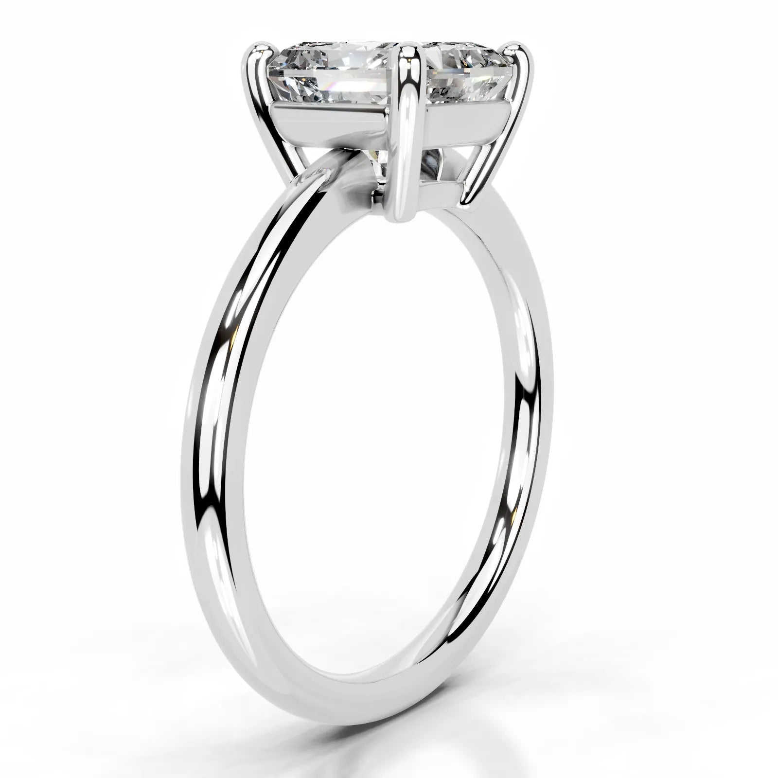 Adaline Lab Grown Diamond Ring Square Radiant -Platinum
