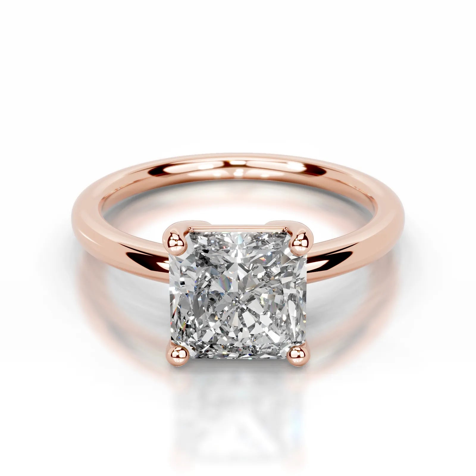 Adaline Lab Grown Diamond Ring Square Radiant -14K Rose Gold