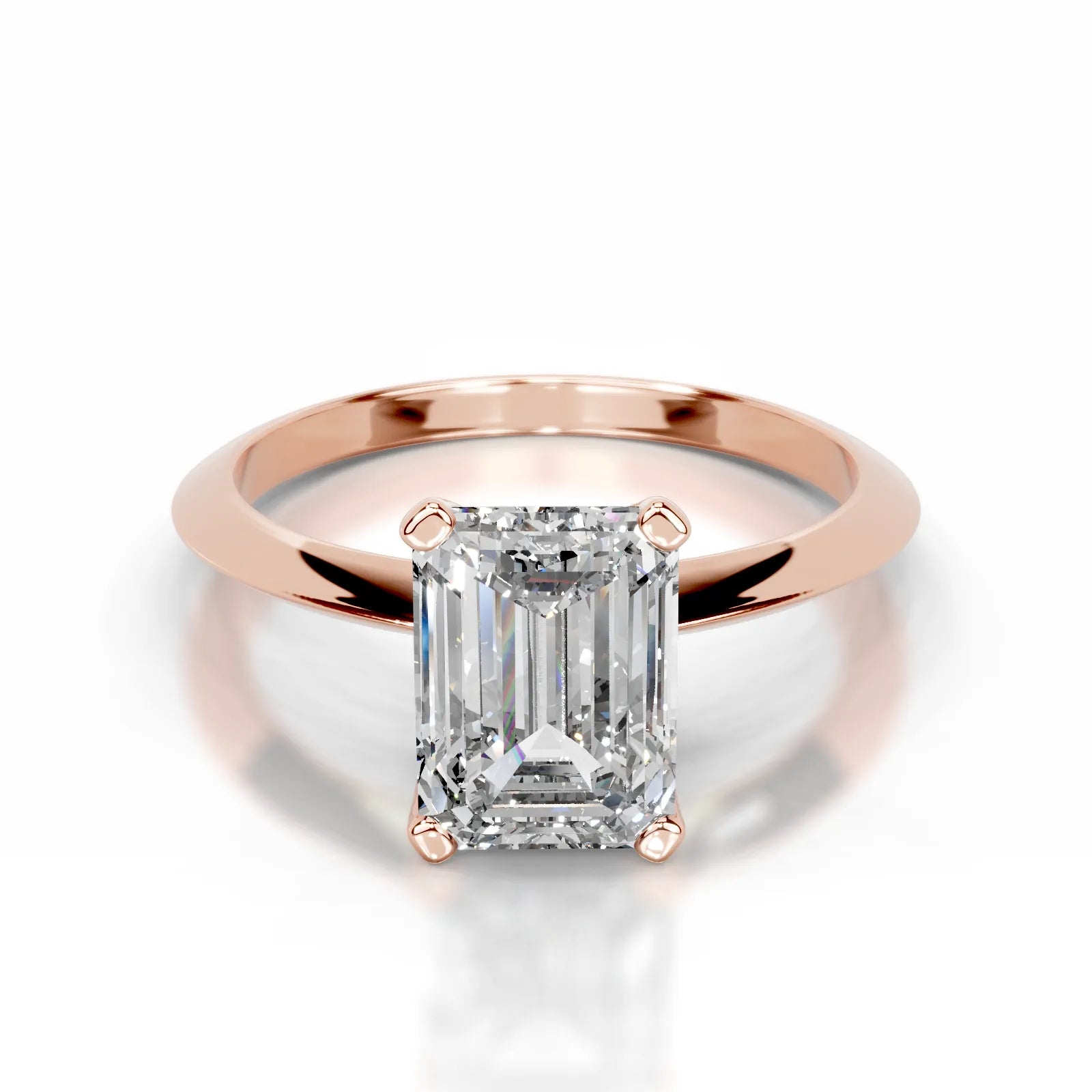 Alexis Lab Grown Diamond Ring Emerald -14K Rose Gold