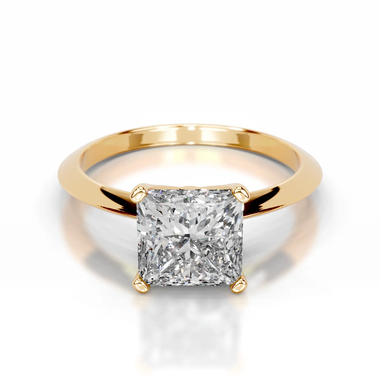 Alexis Lab Grown Diamond Ring Princess -18K Yellow Gold