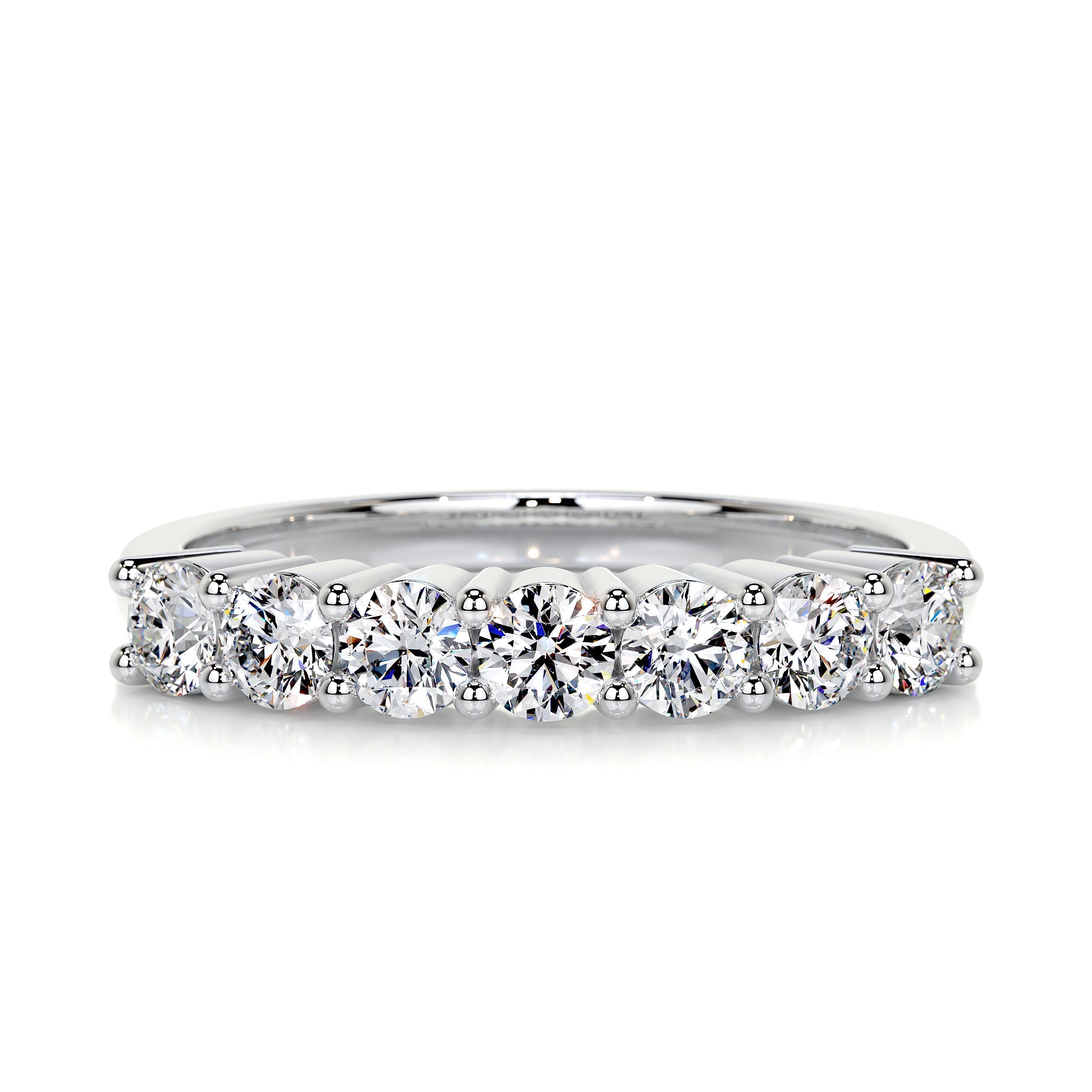 Catherine Diamond Wedding Ring   (0.75 Carat) -14K White Gold (RTS)