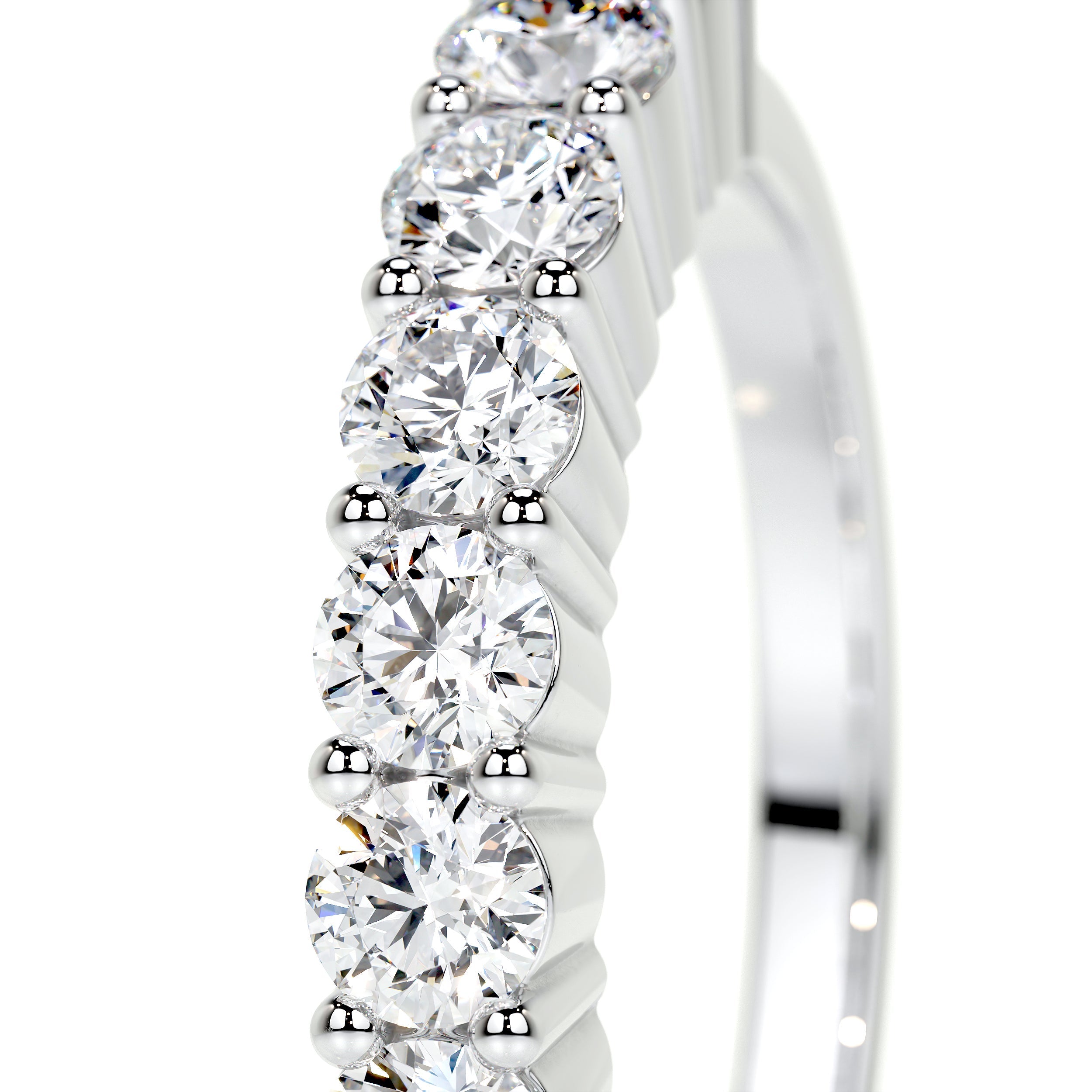 Catherine Lab Grown Diamond Wedding Ring (0.79 Carat) -14K White Gold (RTS)