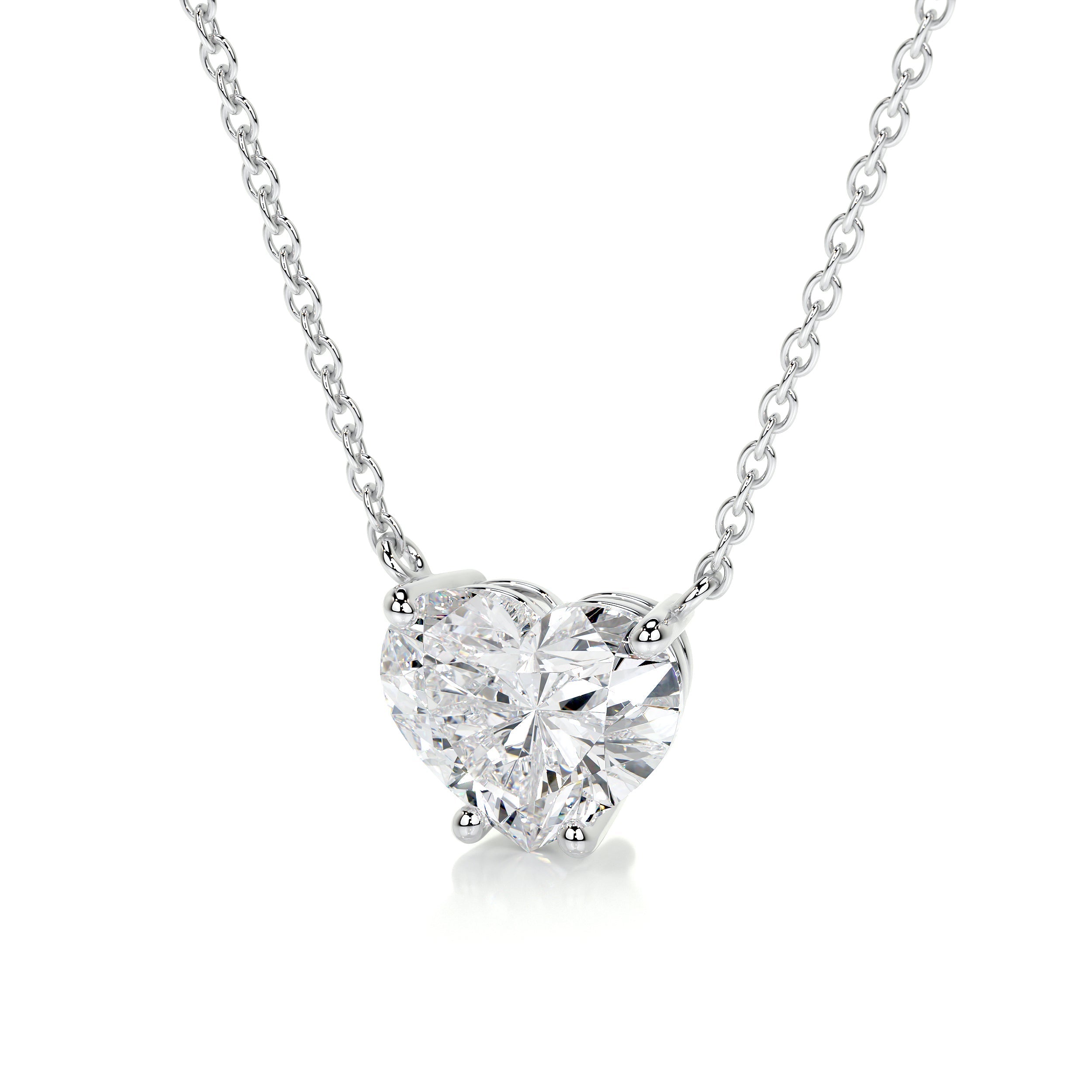 Petit Betty Lab Grown Diamond Pendant -14K White Gold