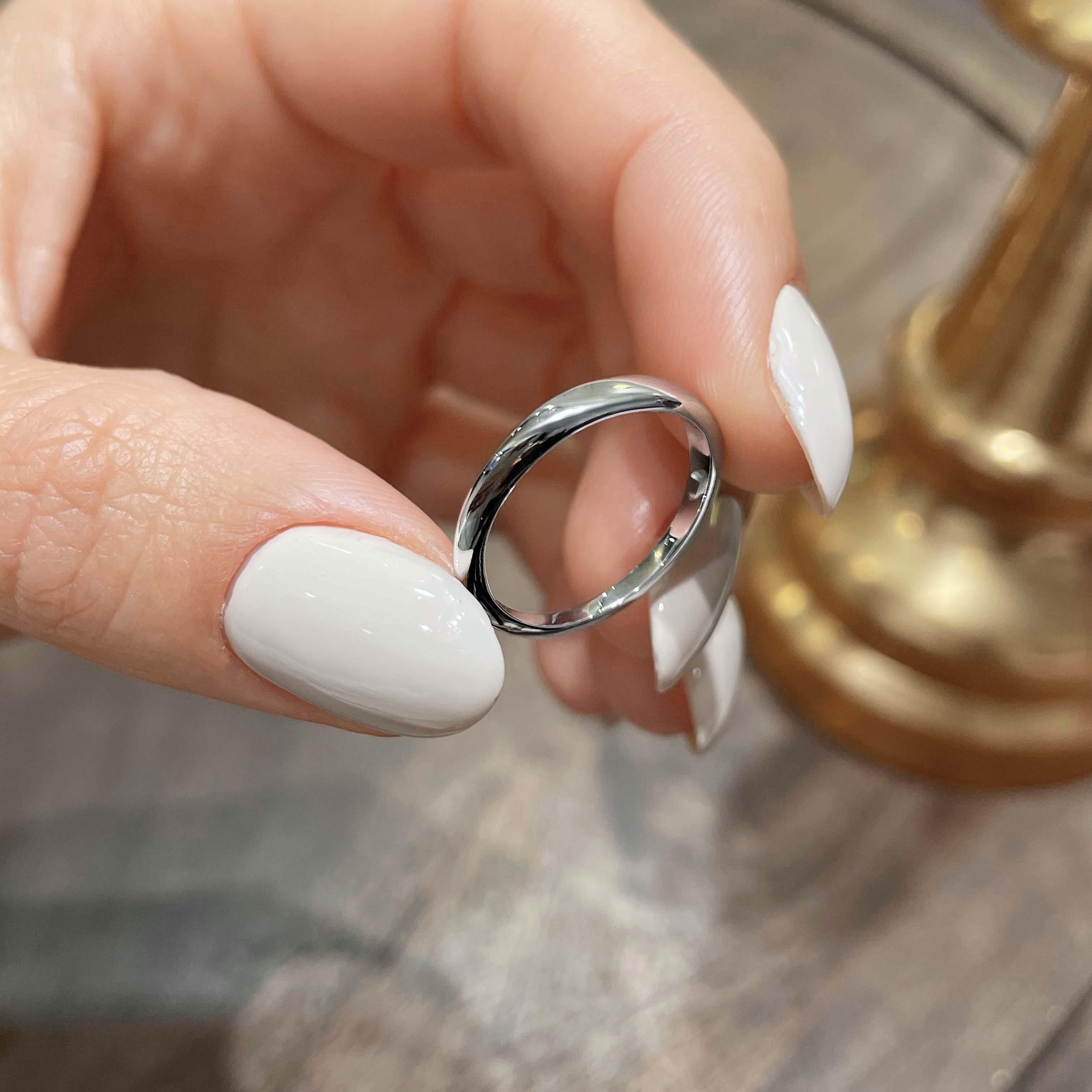 Samantha Wedding Ring -18K White Gold (RTS)