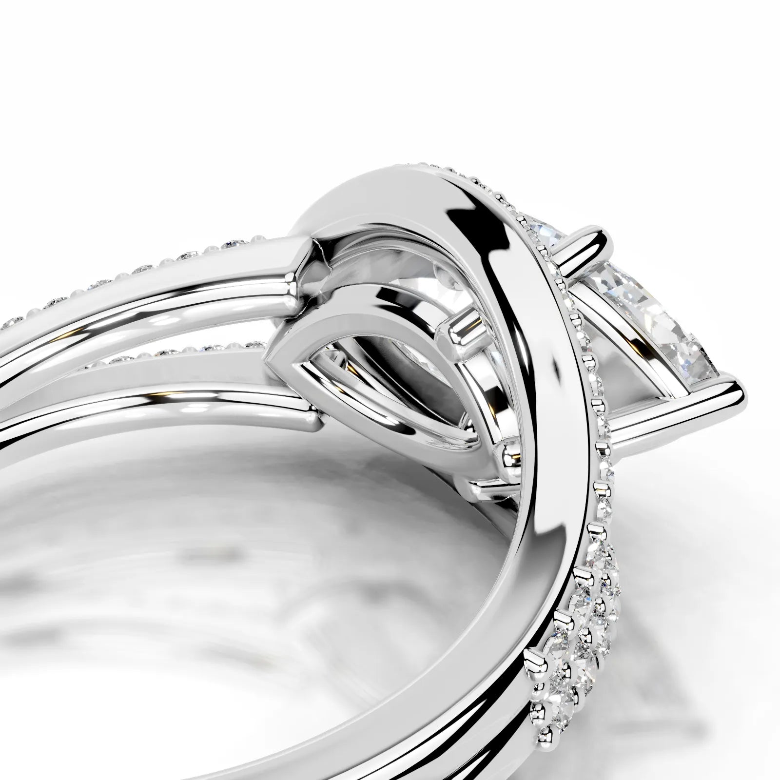 Sia Halo Lab Grown Ring Engagement Ring Marquise - 14K White Gold