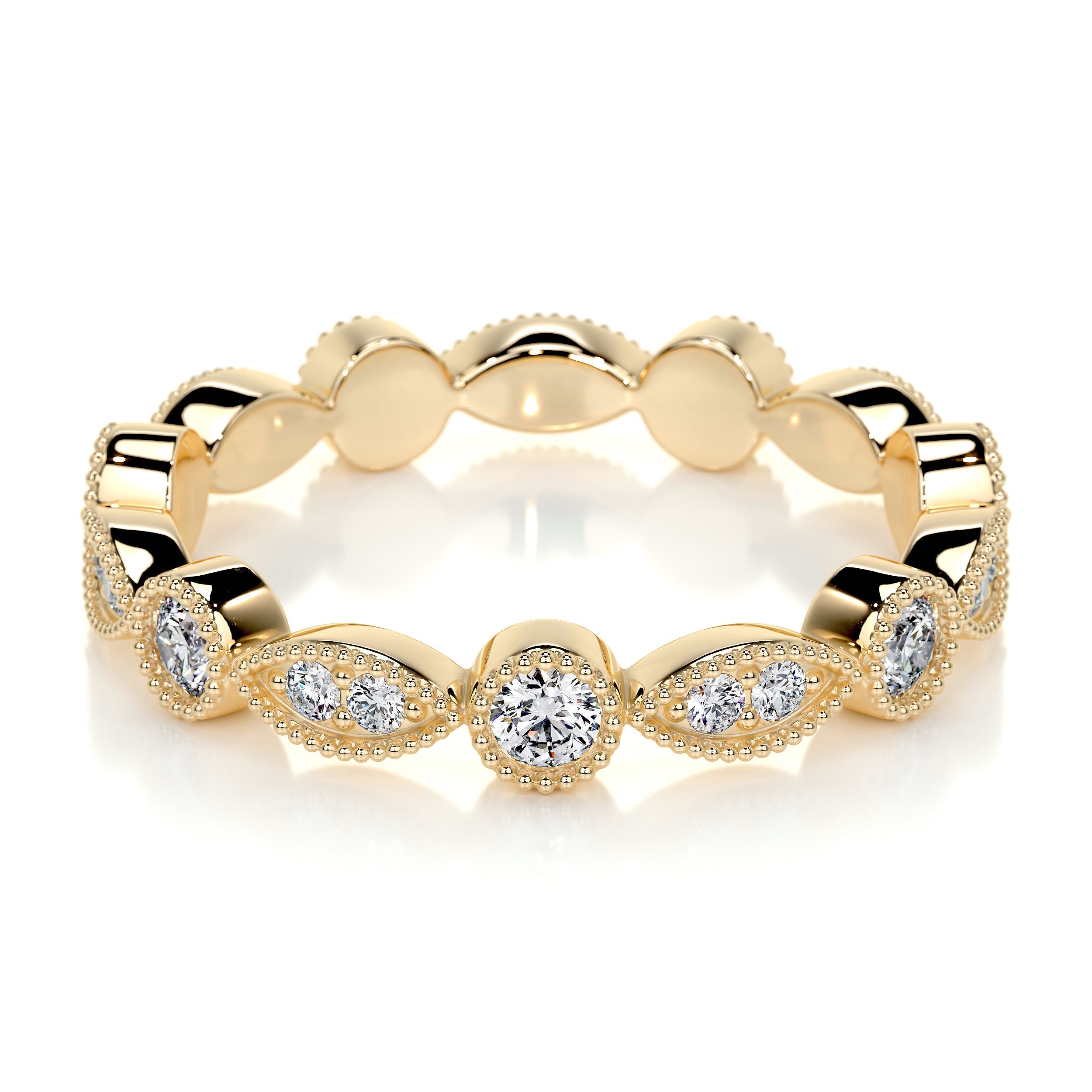 Amelia Lab Grown Eternity Wedding Ring (0.5 Carat) -18K Yellow Gold (RTS)