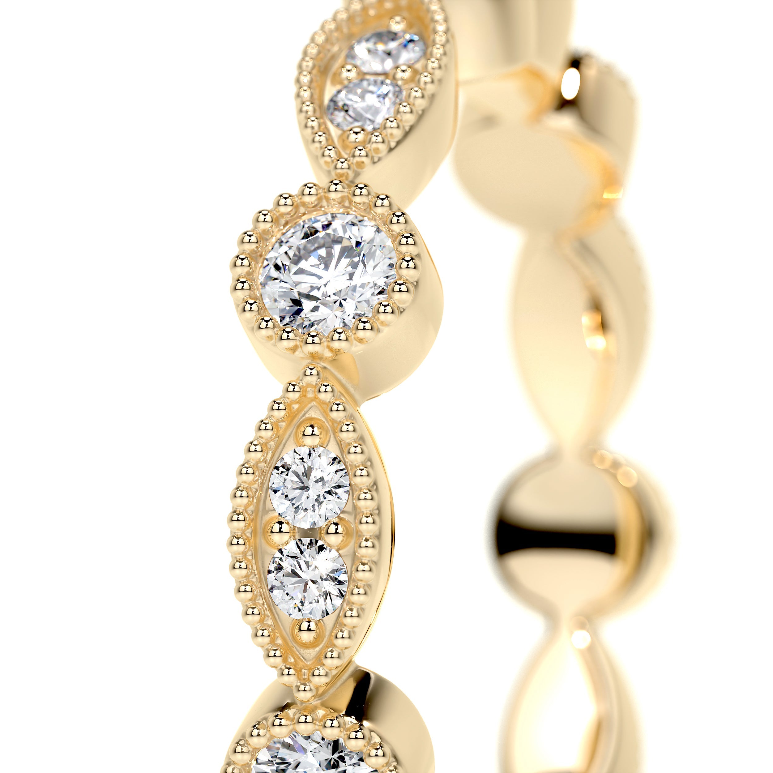 Amelia Lab Grown Eternity Wedding Ring (0.5 Carat) -18K Yellow Gold (RTS)