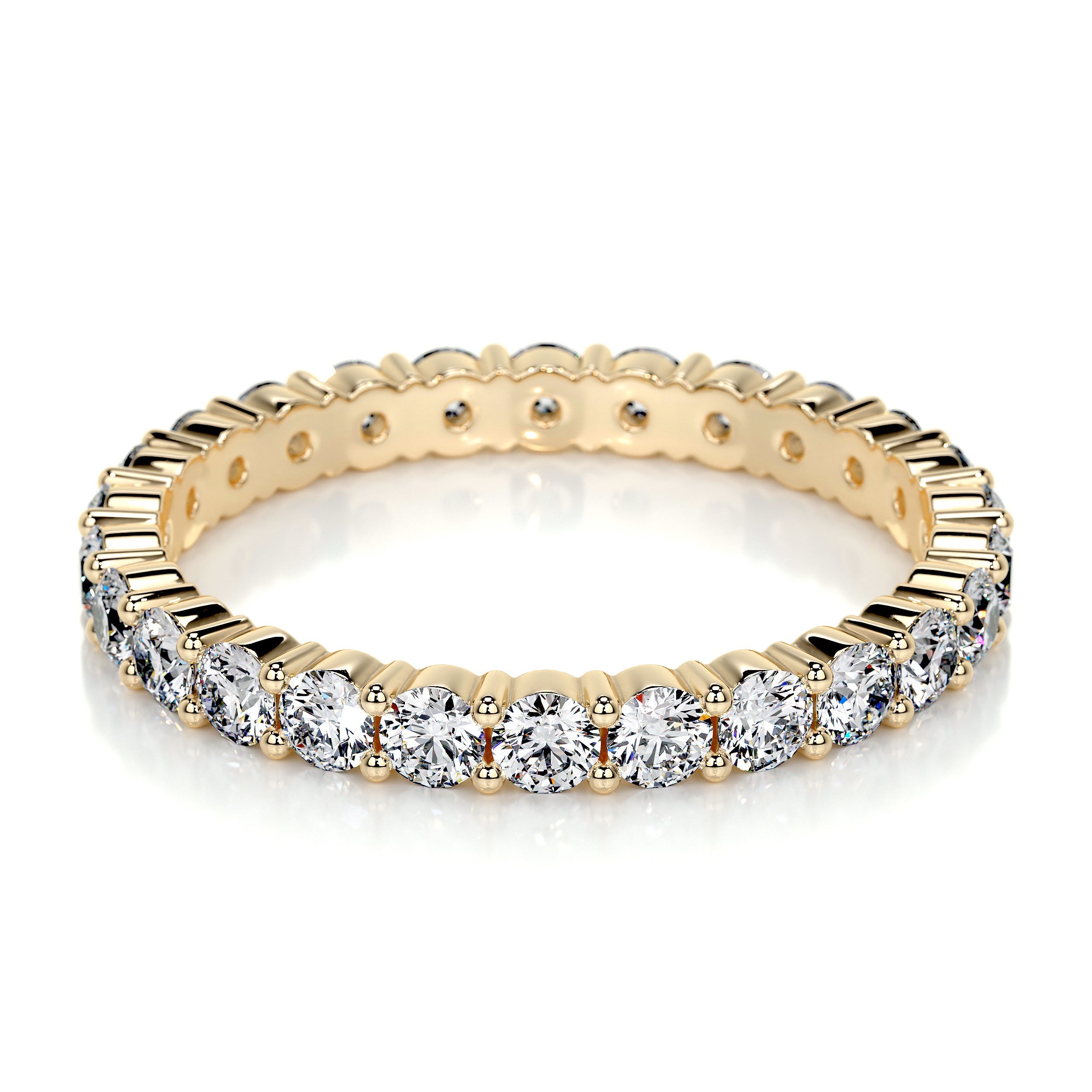 Trinity Lab Grown Eternity Wedding Ring (0.9 Carat) -18K Yellow Gold (RTS)