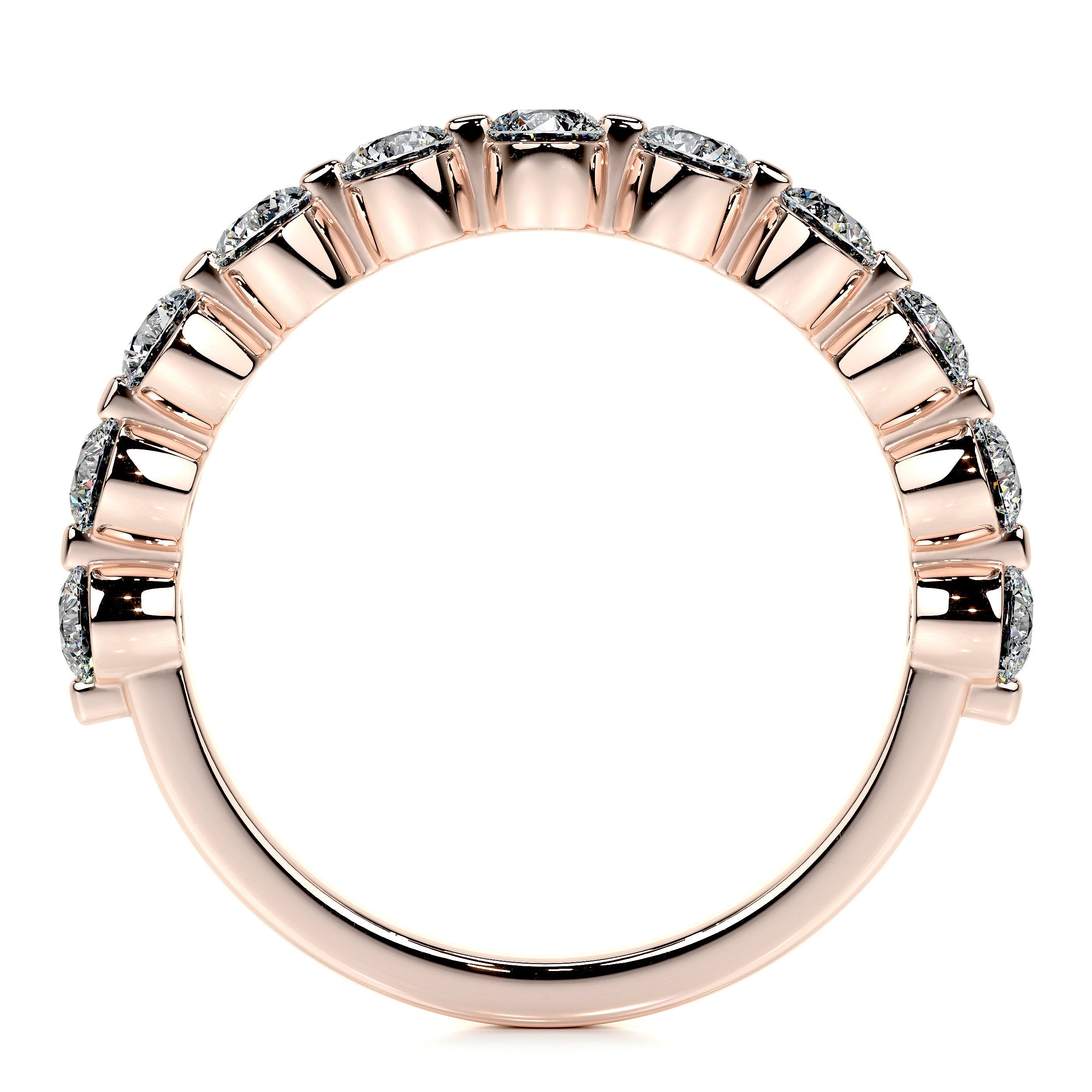 Josie Lab Grown Half-Eternity Wedding Ring (1 Carat) -14K Rose Gold (RTS)