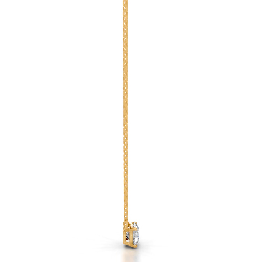 Britney 1 CT Round Solitaire Lab Grown Diamond Pendant - 14K Yellow Gold