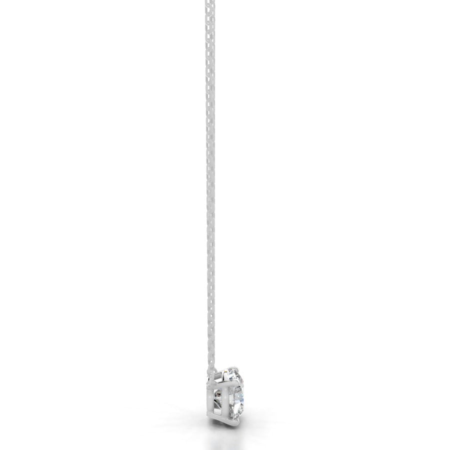 Britney 2.5 CT Round Solitaire Lab Grown Diamond Pendant - 14K White Gold (RTS)