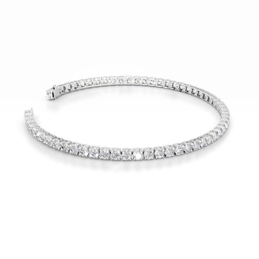 Annabelle 5 CT Round Tennis Lab Grown Diamond Bracelet - 14K White Gold