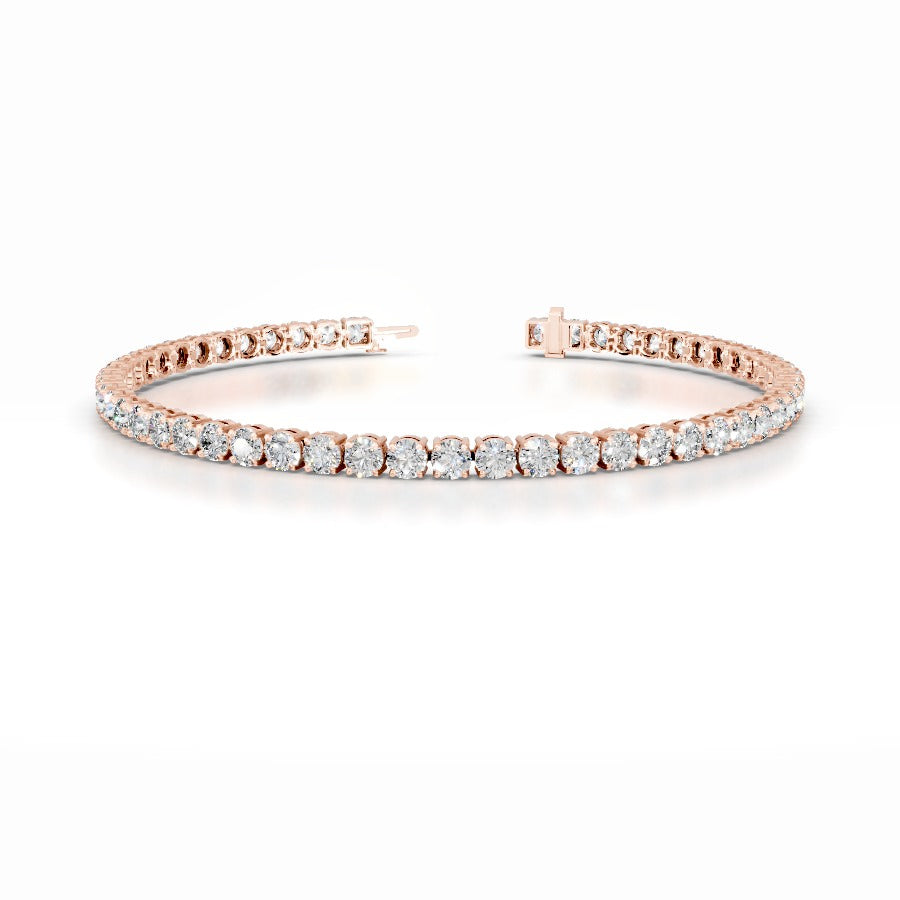Annabelle 6 CT Round Tennis Lab Grown Diamond Bracelet - 14K Rose Gold
