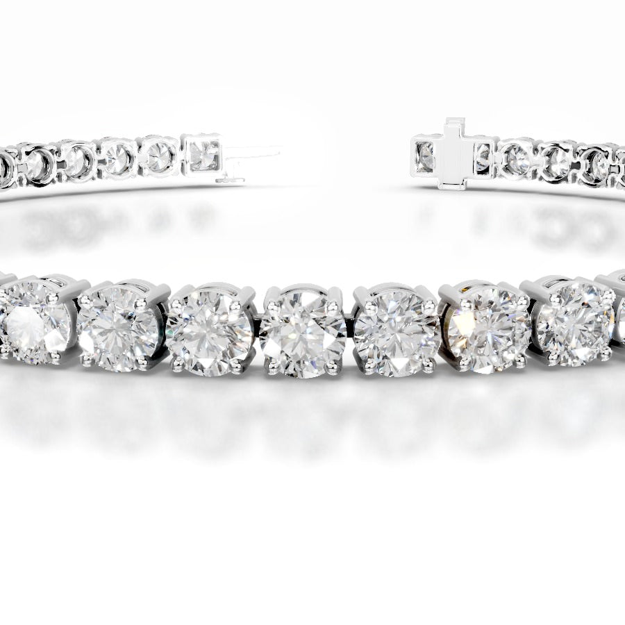 Annabelle 7 CT Round Tennis Lab Grown Diamond Bracelet - 14K White Gold (RTS)