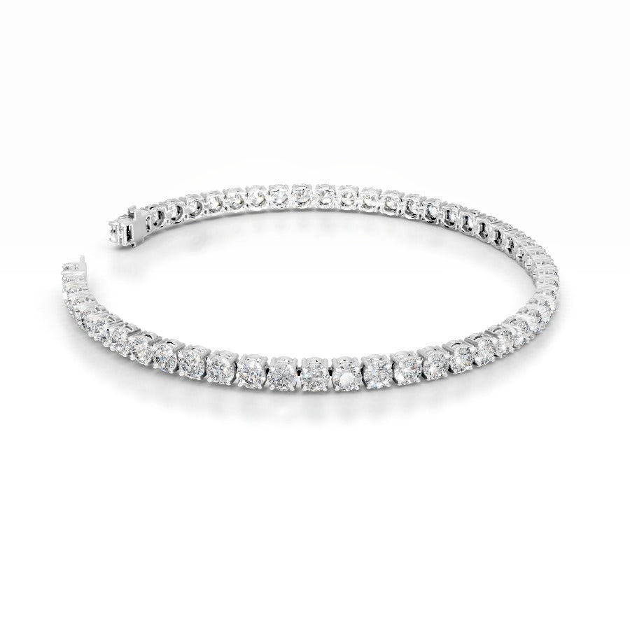 Annabelle 7 CT Round Tennis Lab Grown Diamond Bracelet - 14K White Gold (RTS)
