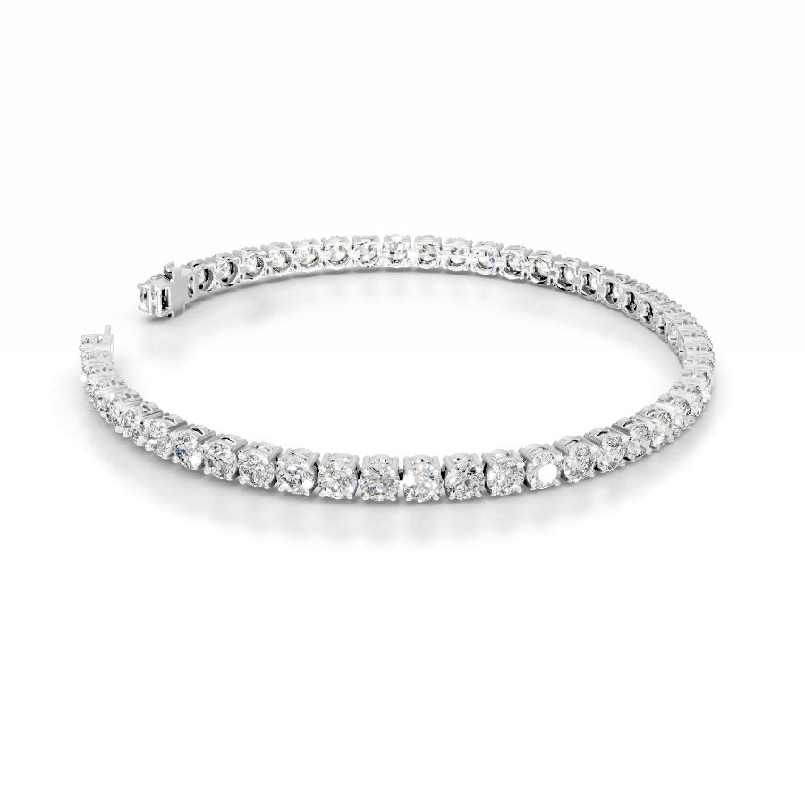 Annabelle 8 CT Round Tennis Lab Grown Diamond Bracelet - 14K White Gold (RTS)