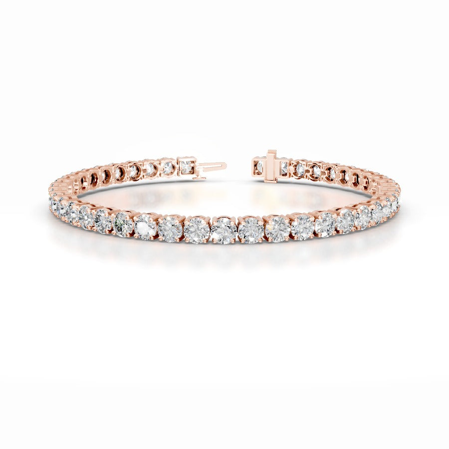 Annabelle 11 CT Round Tennis Lab Grown Diamond Bracelet - 14K Rose Gold