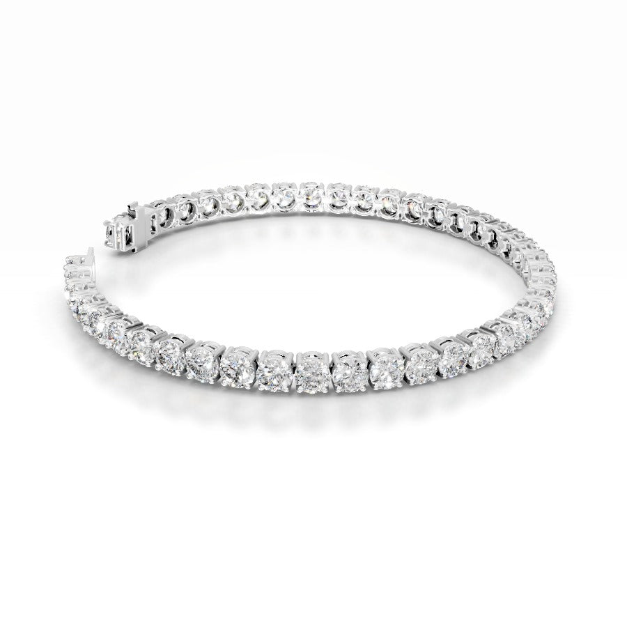 Annabelle 11 CT Round Tennis Lab Grown Diamond Bracelet - 14K White Gold