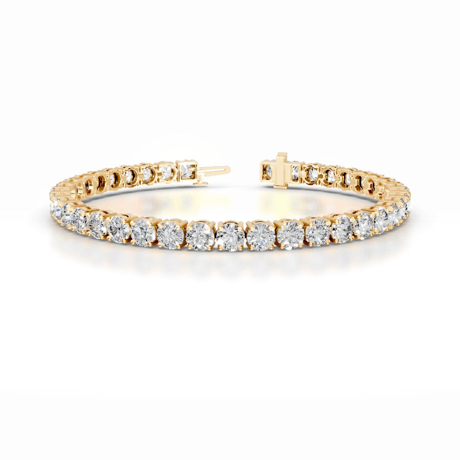 Annabelle 13 CT Round Tennis Lab Grown Diamond Bracelet - 14K Yellow Gold