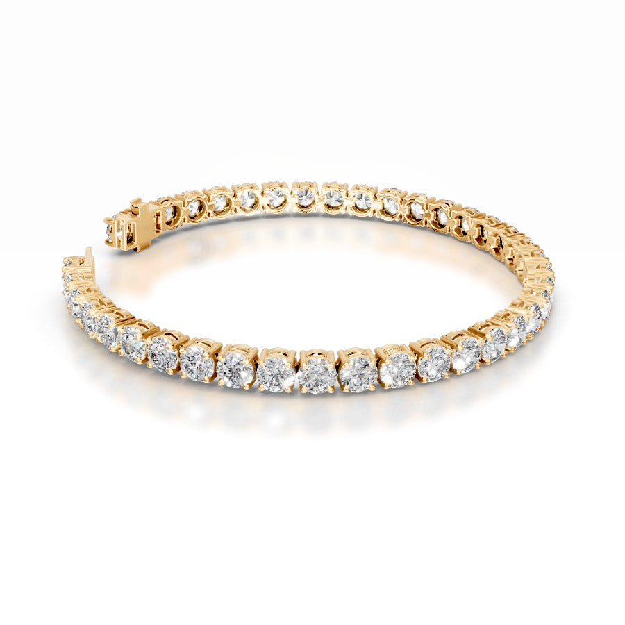 Annabelle 13 CT Round Tennis Lab Grown Diamond Bracelet - 14K Yellow Gold