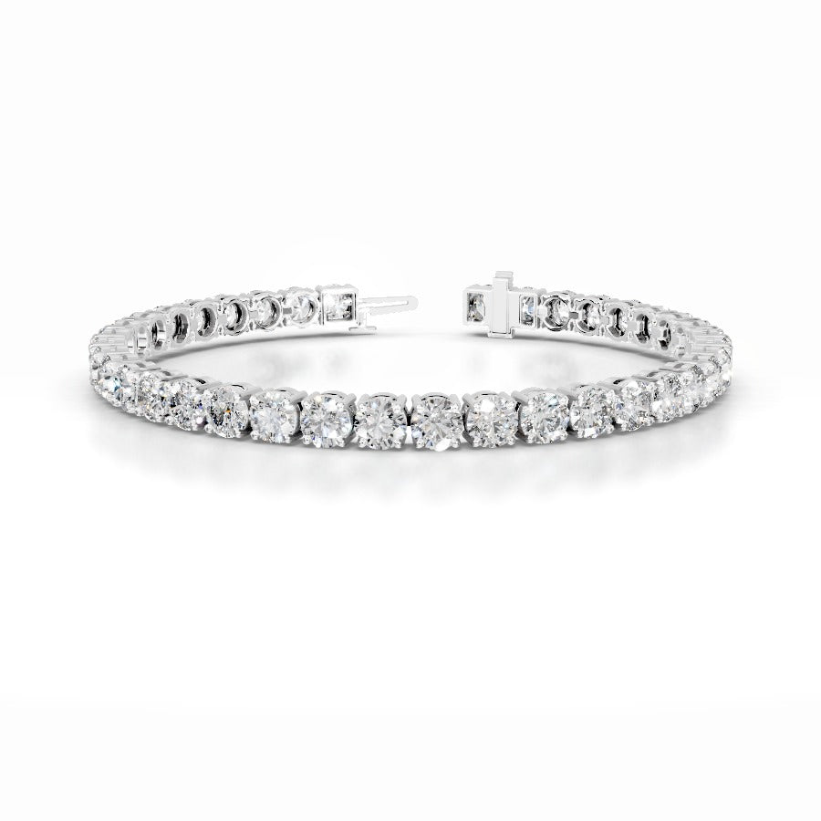 Annabelle 14 CT Round Tennis Lab Grown Diamond Bracelet - 14K White Gold
