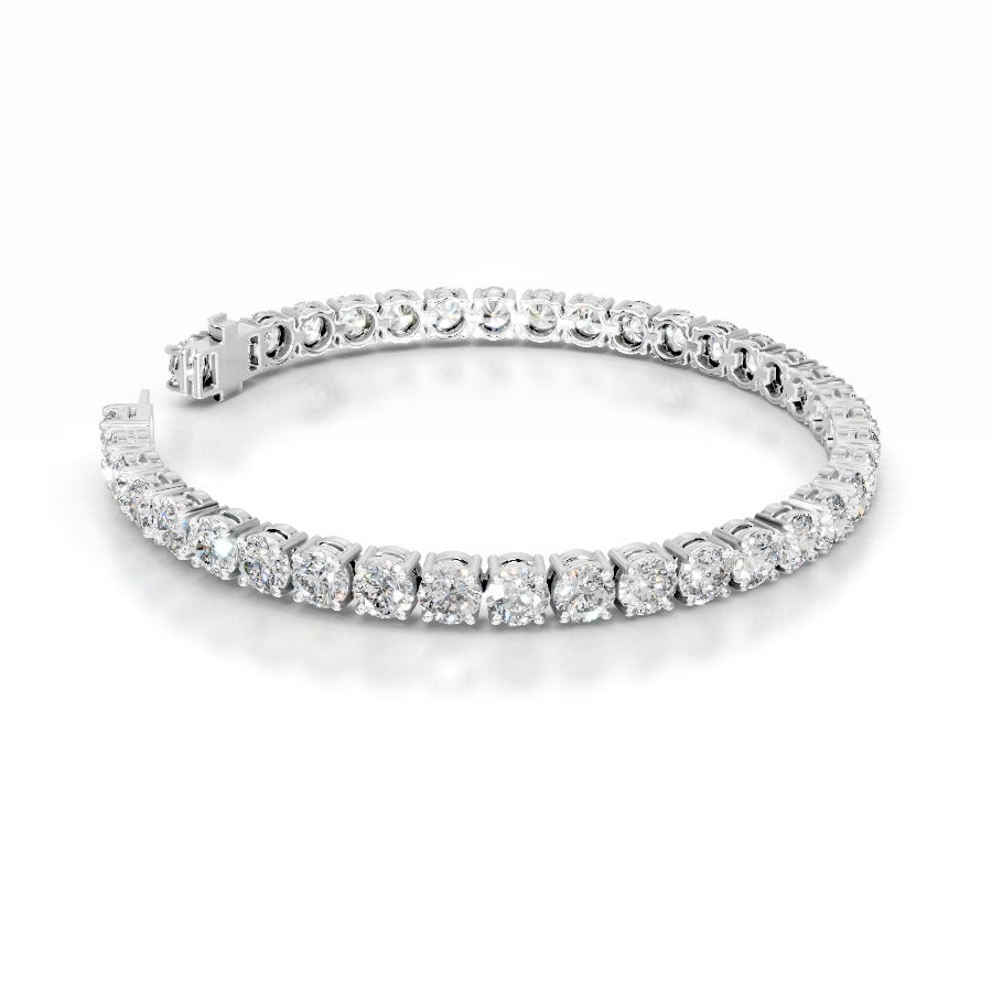 Annabelle 14 CT Round Tennis Lab Grown Diamond Bracelet - 14K White Gold