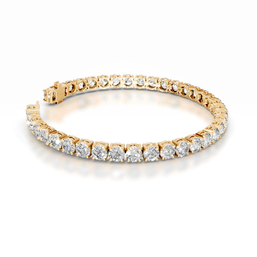 Annabelle 14 CT Round Tennis Lab Grown Diamond Bracelet - 14K Yellow Gold