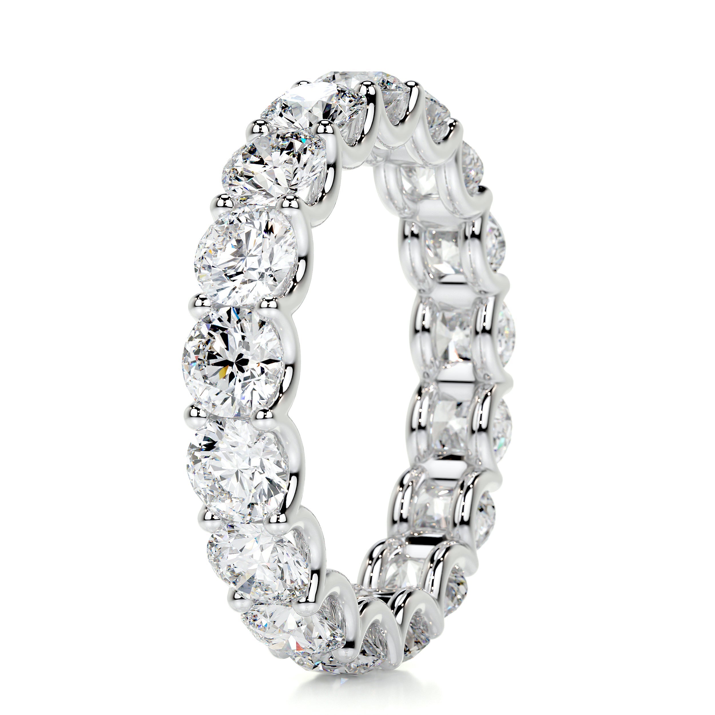 Trinity Eternity Wedding Ring   (4 Carat) -14K White Gold (RTS)