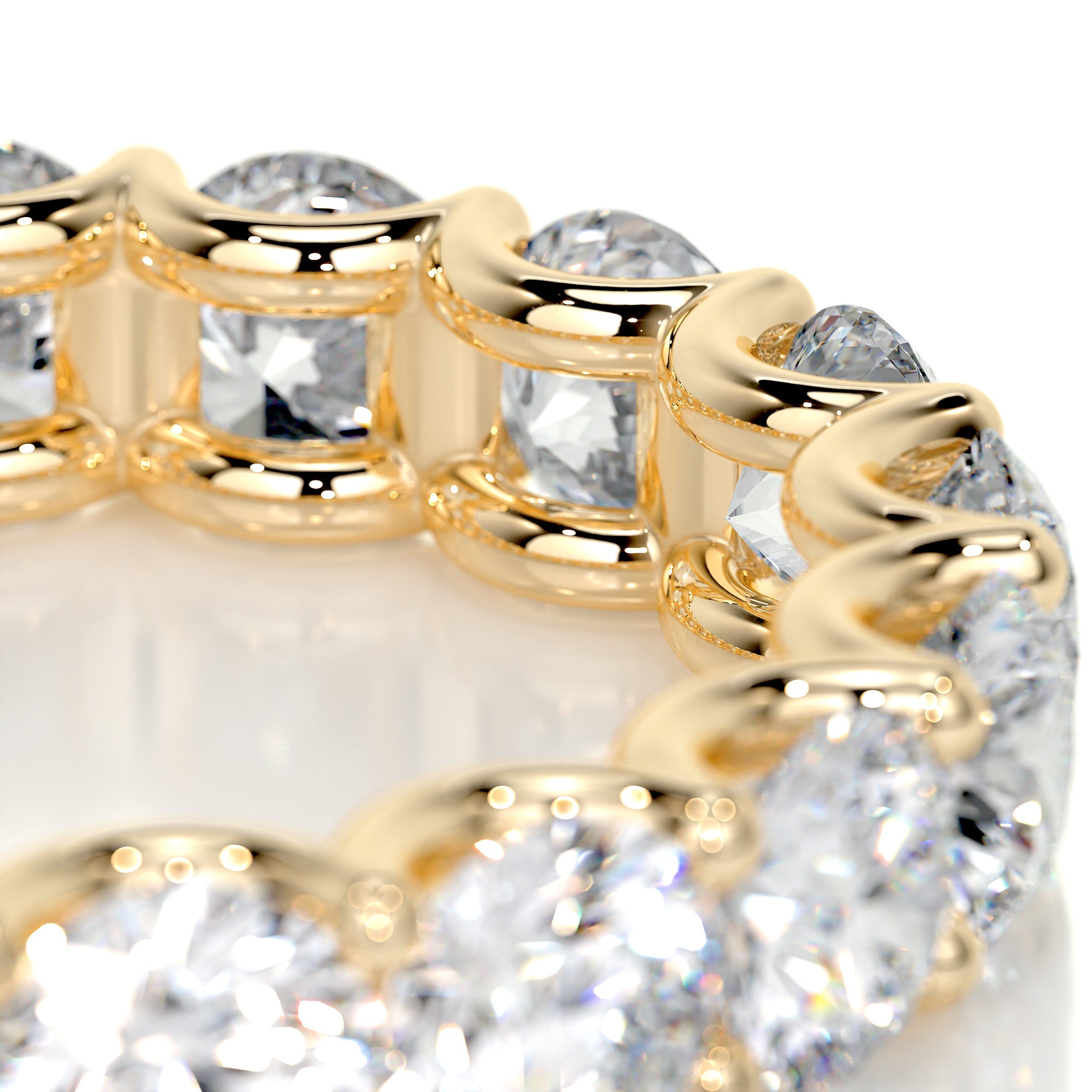 Trinity Eternity Wedding Ring -18K Yellow Gold (RTS)