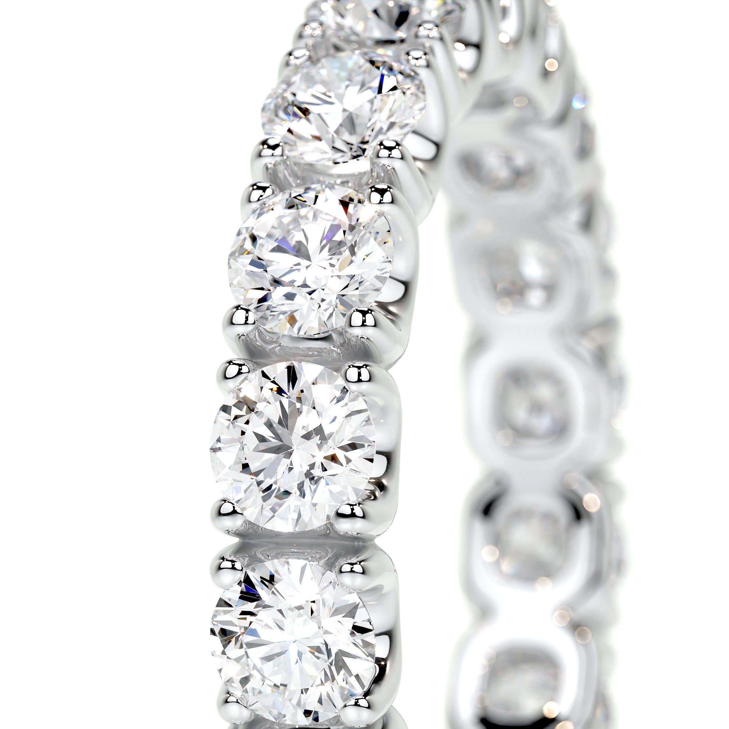 Trinity Lab Grown Eternity Wedding Ring (2.4 Carat) -14K White Gold (RTS)