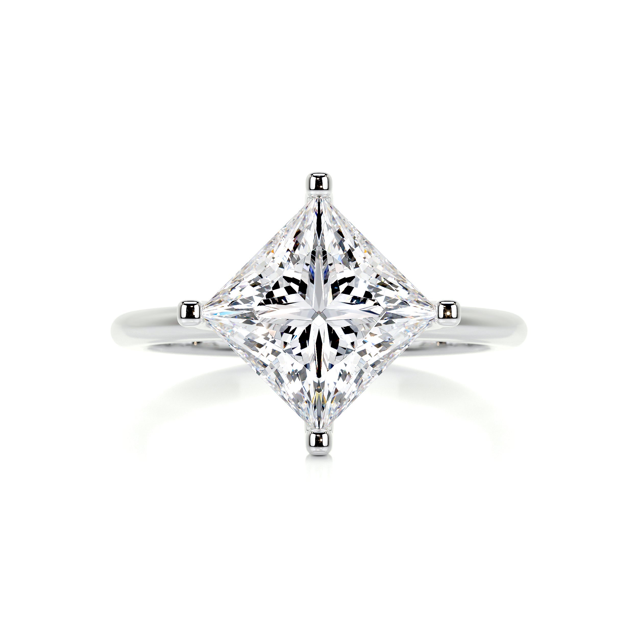 Alma Moissanite Ring -14K White Gold (RTS)